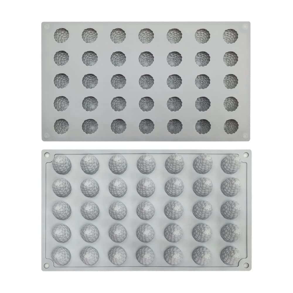 Mostsom 35-Cavity 3D Raspberry Silicone Mold For Fondant Chocolate Candy Gum Paste Polymer Clay Resin Kitchen Baking Sugar Craft