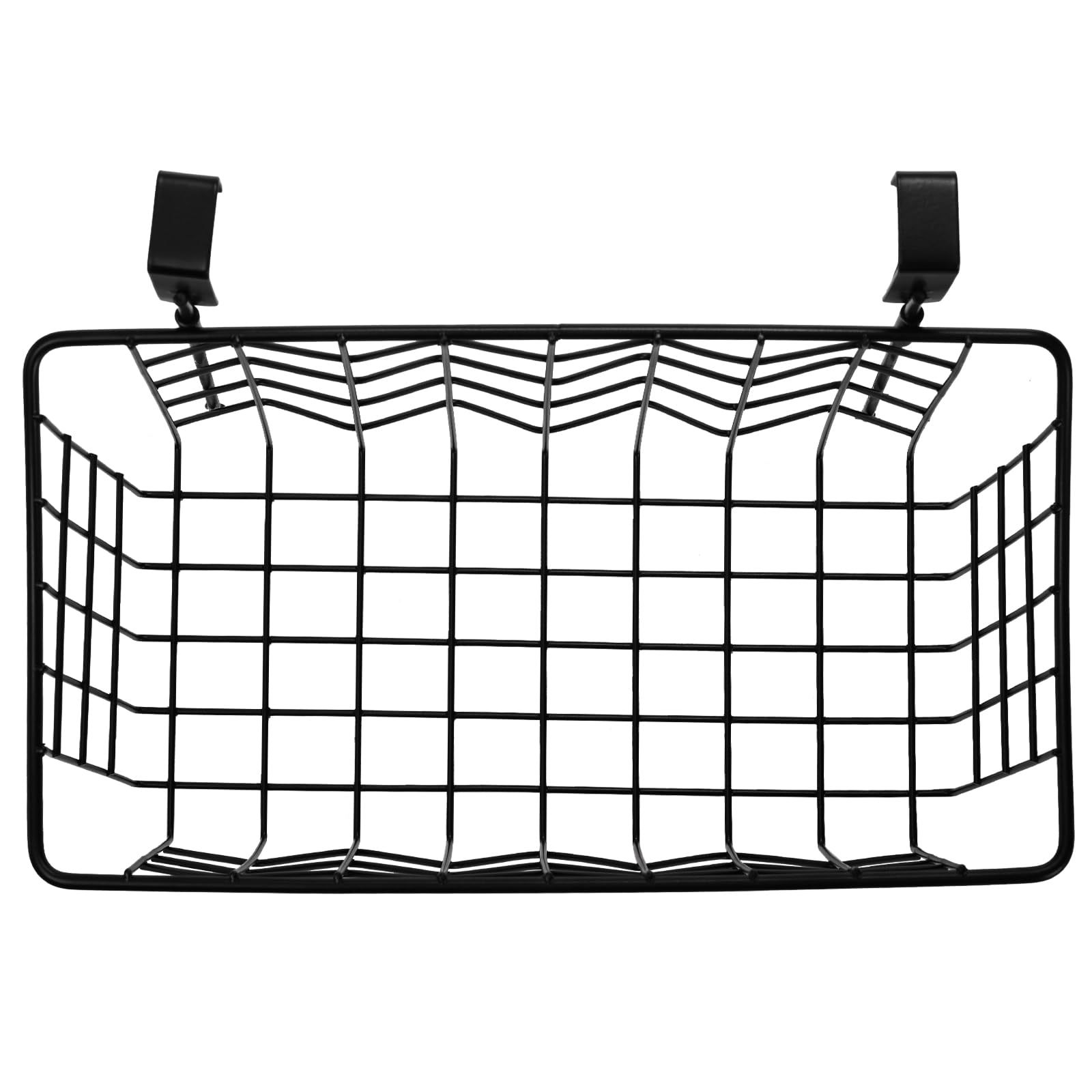 Avla 2 Pack Over The Cabinet Door Organizer, Grid Storage Baskets With Hooks, Metal Wall Hanging Basket Holder Rack, Wire Kitche