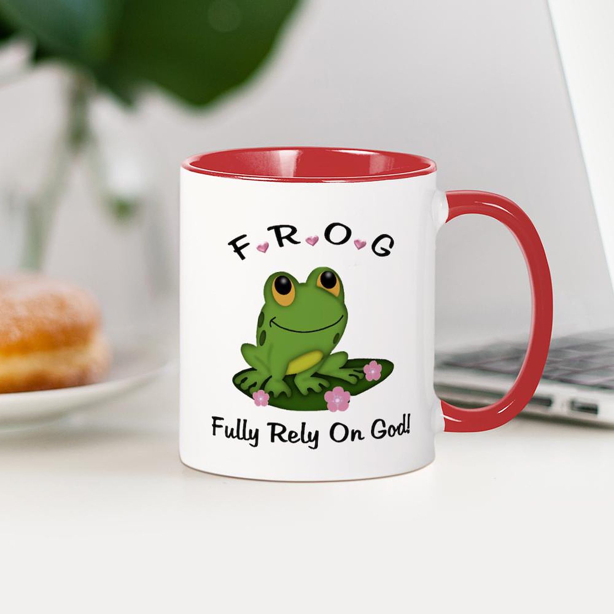 CafePress FROG Fully Rely On God Mug 11 oz (325 ml) Ceramic Coffee Mug