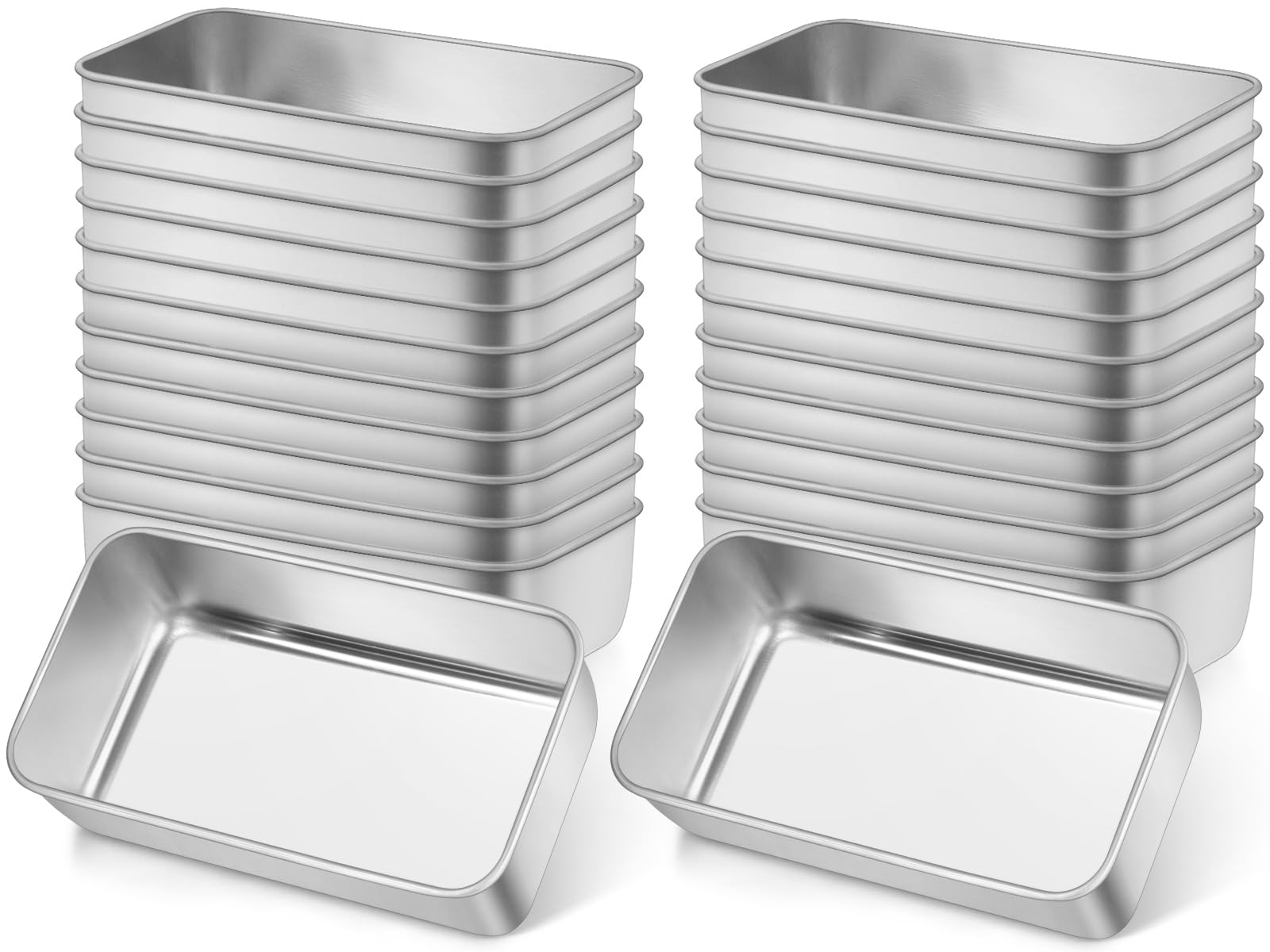 Leonyo NonToxic 9x5IN Stainless Steel Loaf Pan for Baking Bread,24 Pack