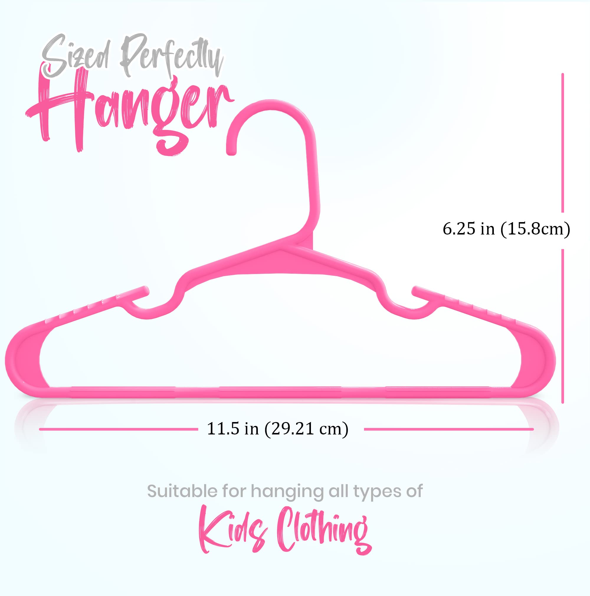 Utopia Home 60 Pack Kids Hangers - 11.5 Inch Plastic Baby Hangers For Closet - Childrens Hangers For Clothes & Infant Hangers Fo