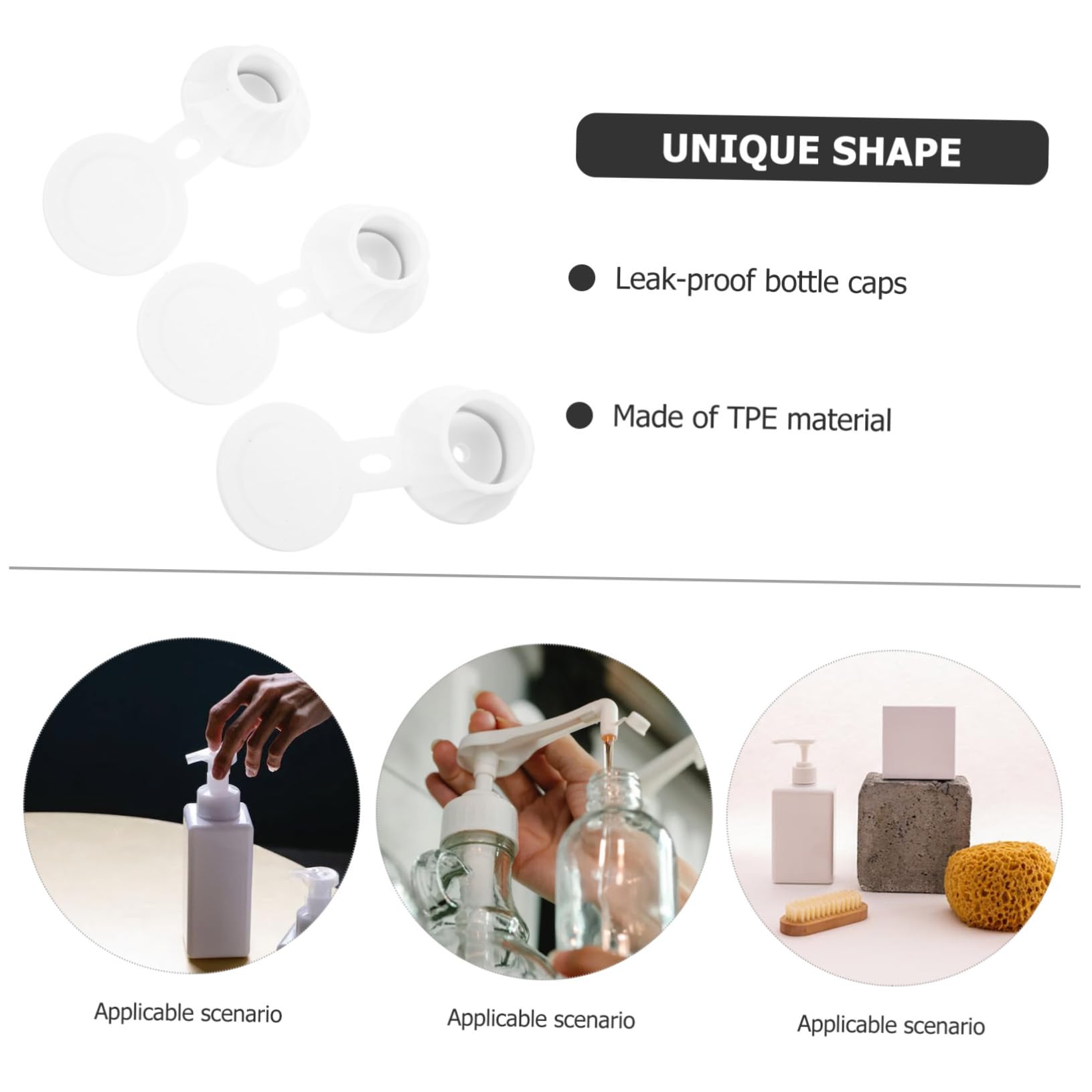 Yardenfun 3Pcs Flip It Bottle Emptying Cap Upside Down Bottle Caps Bottle Tops For Cans Empty Bottle Cap Shower Gel Bottle Lid B