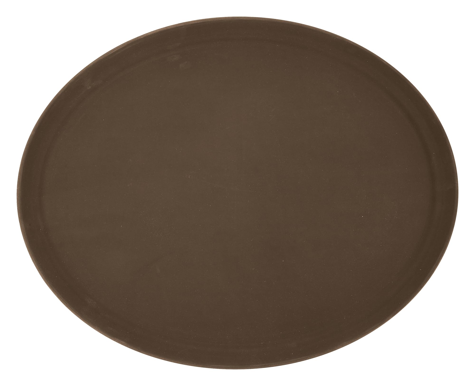 Winco Oval Fiberglass Tray with Non-Slip Surface, 26-Inch by 22-Inch, Brown