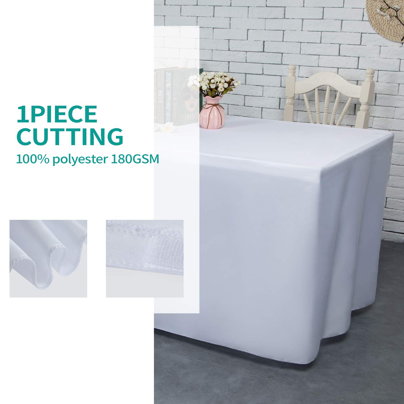 Surmente Tablecloth 6 Ft Rectangular Polyester Tablecloth Tablecloths For Rectangle Tables For Weddings, Banquets, Or Restaurant