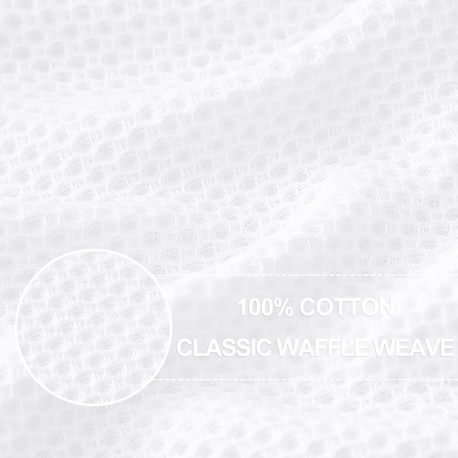 Homaxy 100% Cotton Waffle Weave Kitchen Dish Towels, Ultra Soft Absorbent Quick Drying Cleaning Towel, 13 x 28 Inches, 6-Pack, W