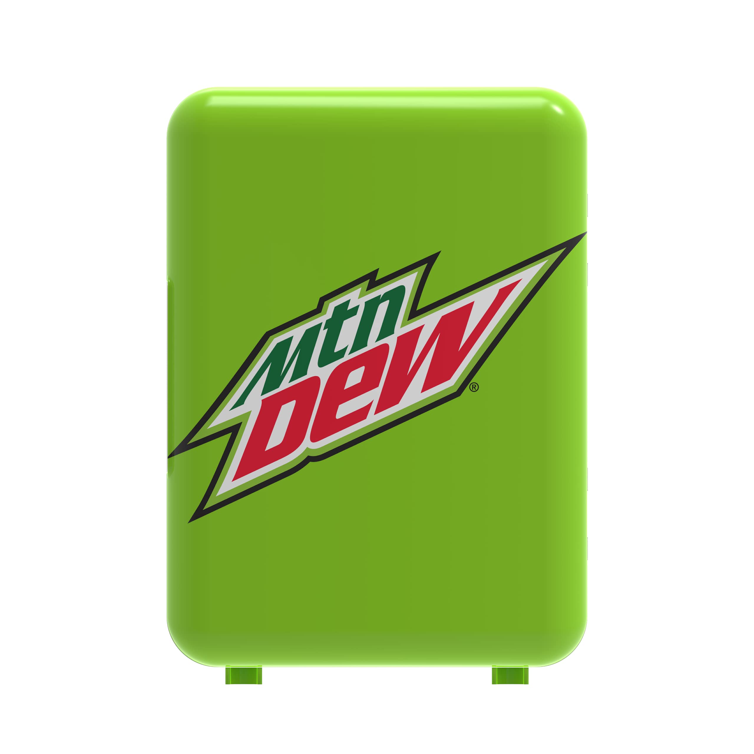 Curtis Mountain Dew Mis134Md, Mini Portable Compact Personal Fridge Cooler, 4 Liter Capacity Chills Six 12 Oz Cans, 100% Freon-F