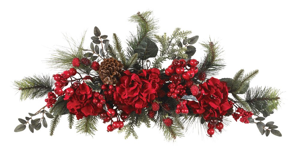 Nearly Natural 30in. Holiday Hydrangea Swag