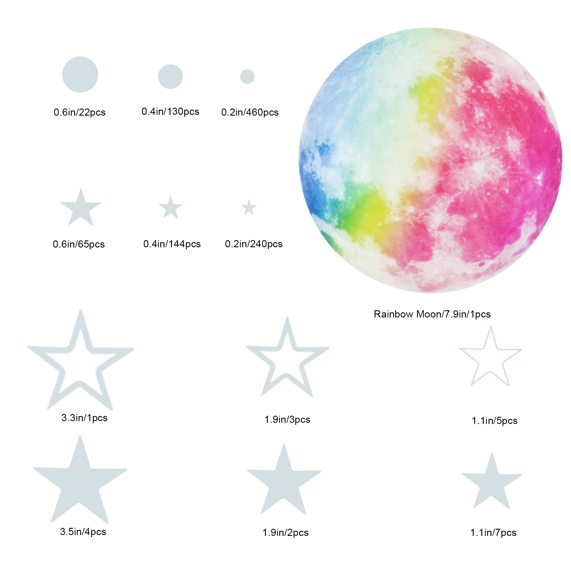 Glow in The Dark Stars for Ceiling Star Decorations for Bedroom Kids Boys Girls Room Decor Cool Things for Your Room Wall Stickers for Bedroom Play Room Living Room Wall Decorations Baby Room Decor