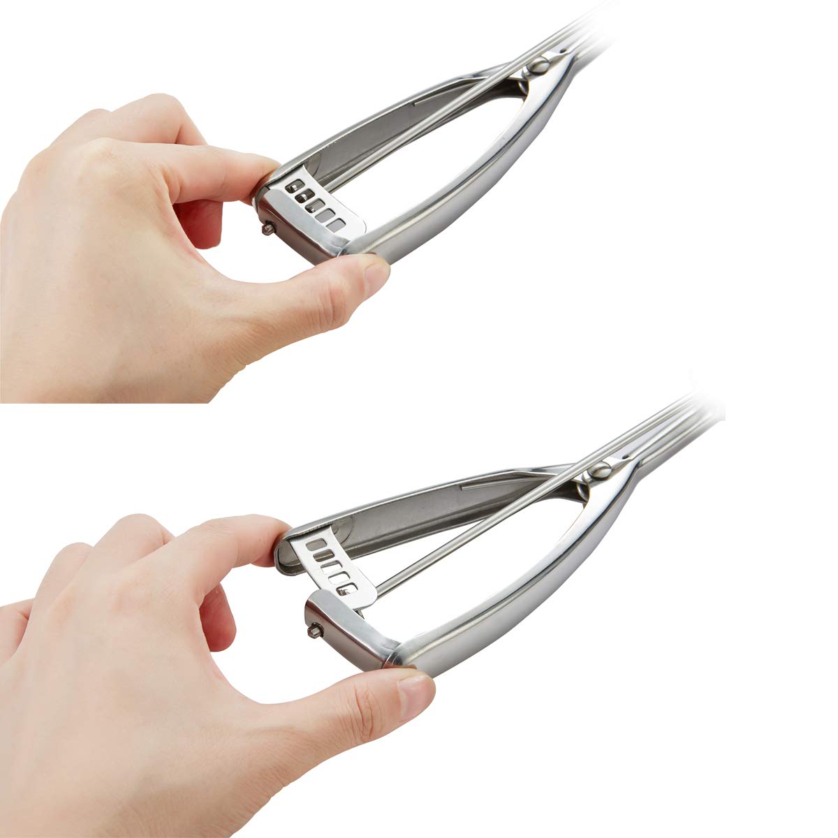 HOMURE H Cookie Scoop Set - 3 PCS Stainless Steel Scoops #60, #40, #20 - Silver, Large/Medium/Small for Baking