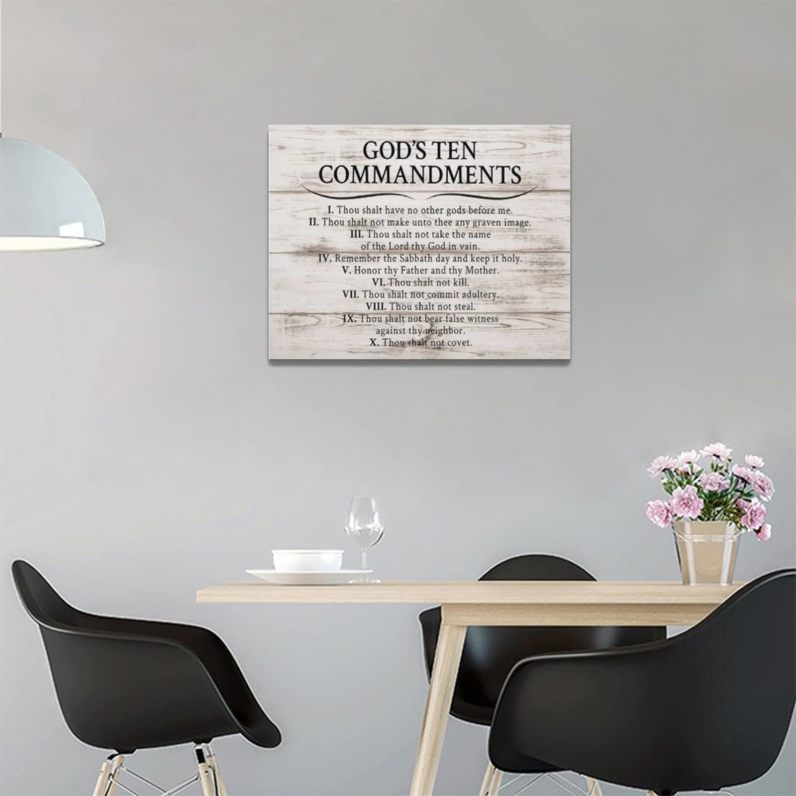 Ten Commandments Wall Decor 10 Commandments Wall Art Christian Scriptures Canvas Prints Bible Verse Pictures Painting Modern Art