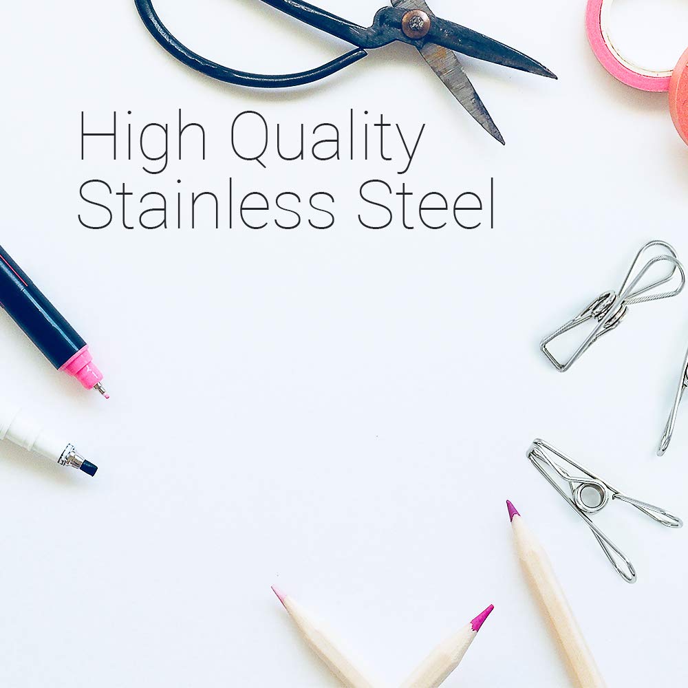 40 Pack Stainless Steel Small Clothes Pins Durable Clothes Pegs Multi-Purpose Metal Wire Utility Clips For Laundry Home Kitchen