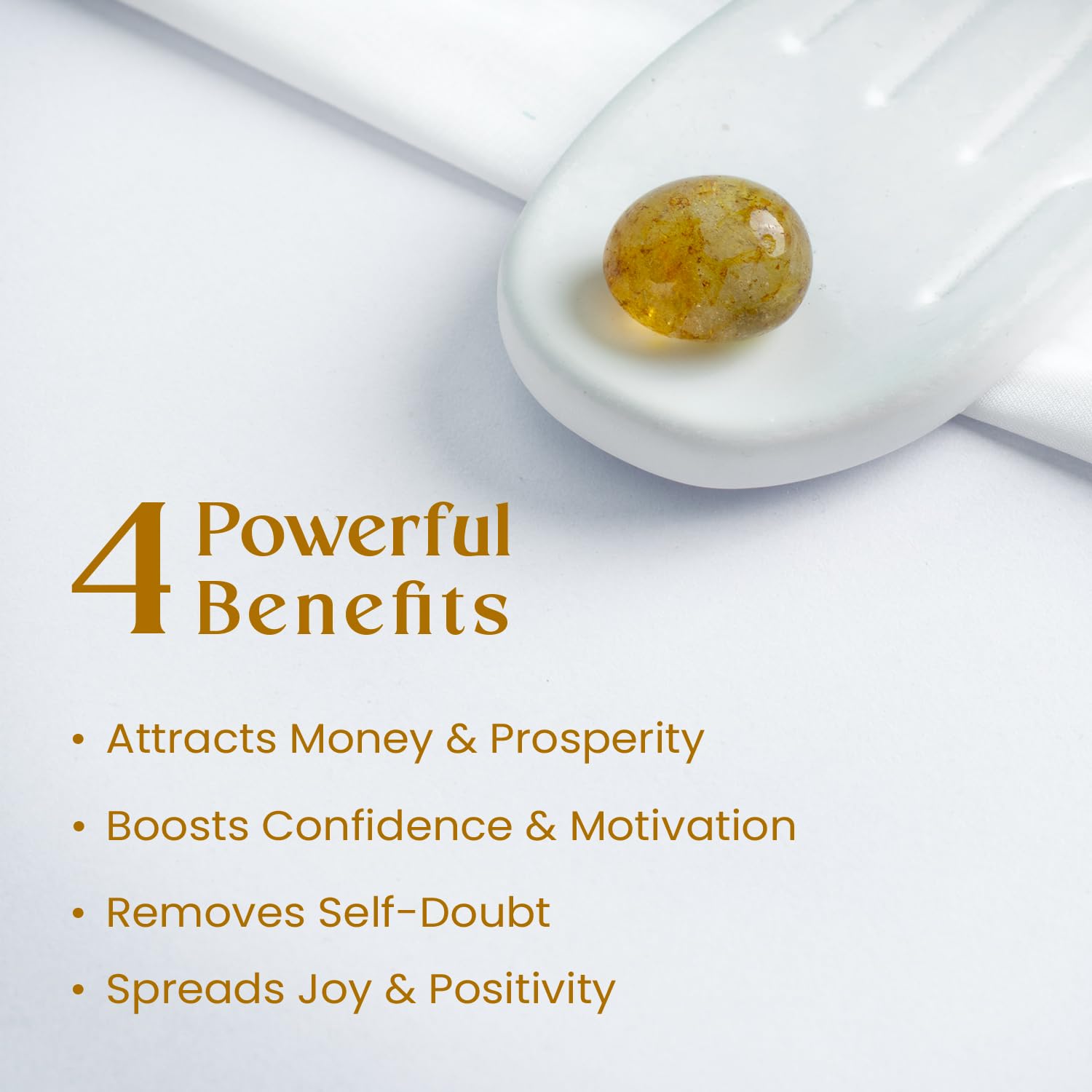 Astrotalk Citrine Tumble | Attracts Wealth, Success & Prosperity | Boosts Confidence, Motivation & Creativity | Energizes Solar Plexus Chakra | Office & Home Decor | Gift for Man & Woman
