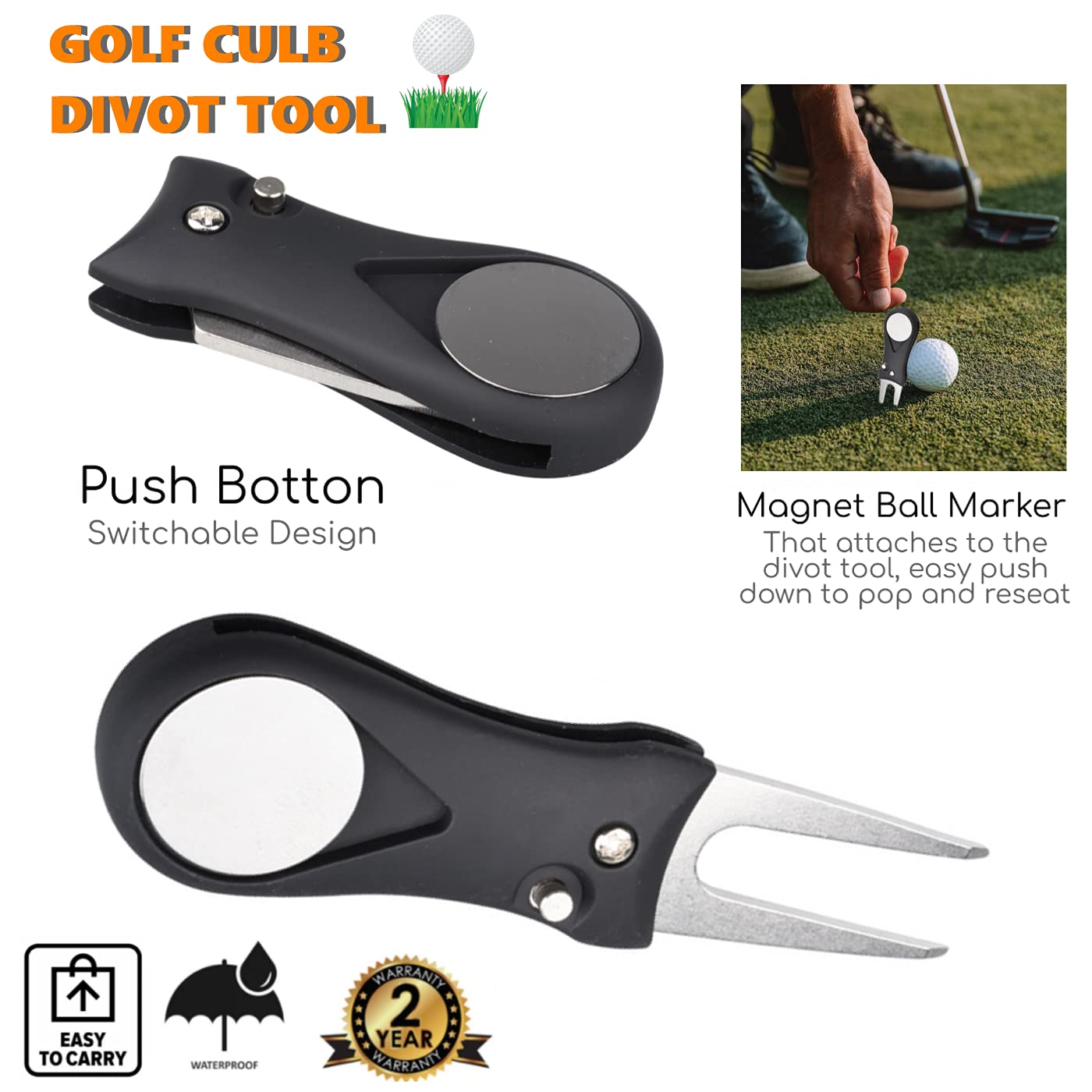Venusfit Golf Accessories For Men | Funny Dad Gifts Golf Towel Golf Clubs Cleaner Divot Repair Tool