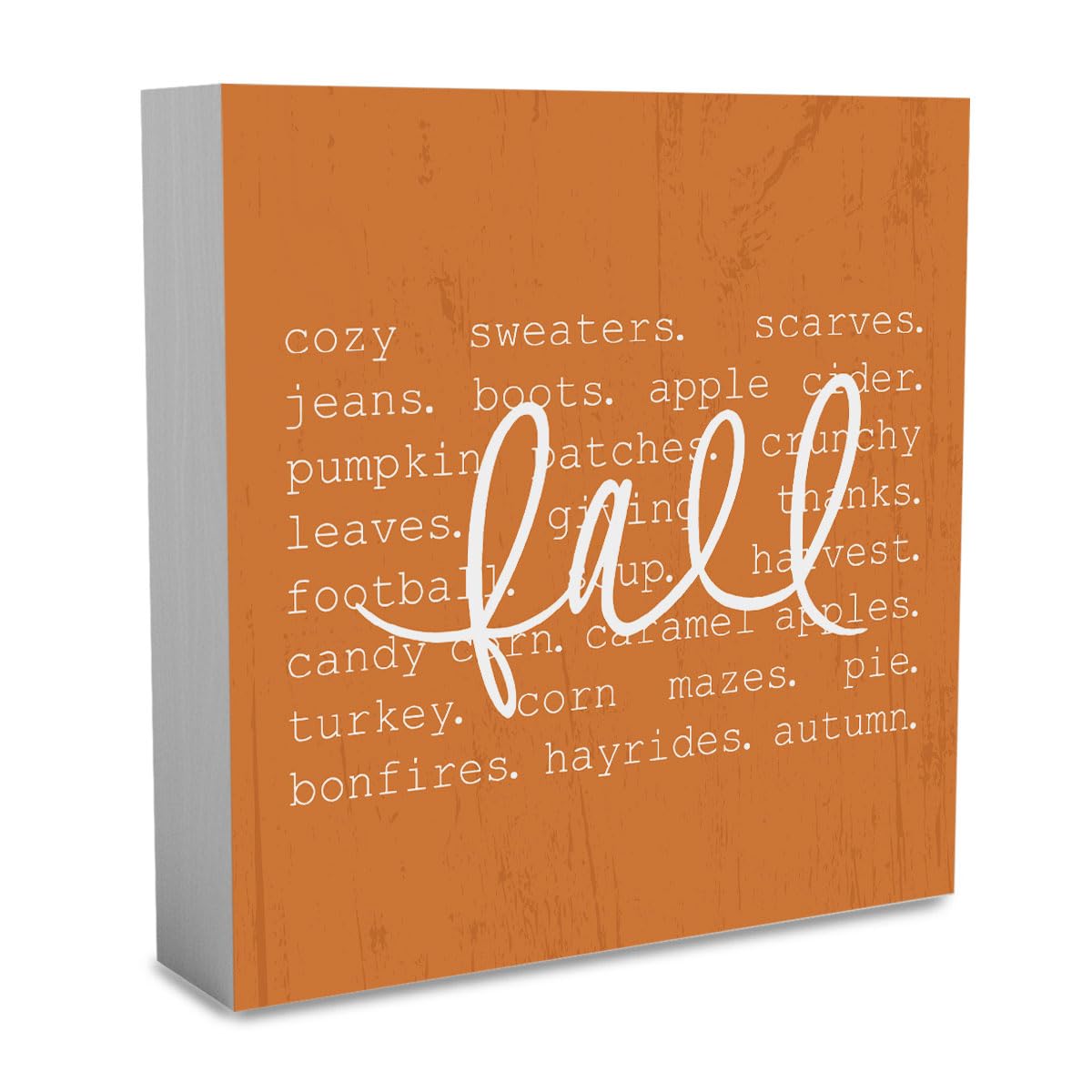 Fall Signs Fall Decorations for Home Office Indoor Fall Desk Decor for Bathroom Bedroom Autumn Thansgiving Decor 5 x 5 Inches