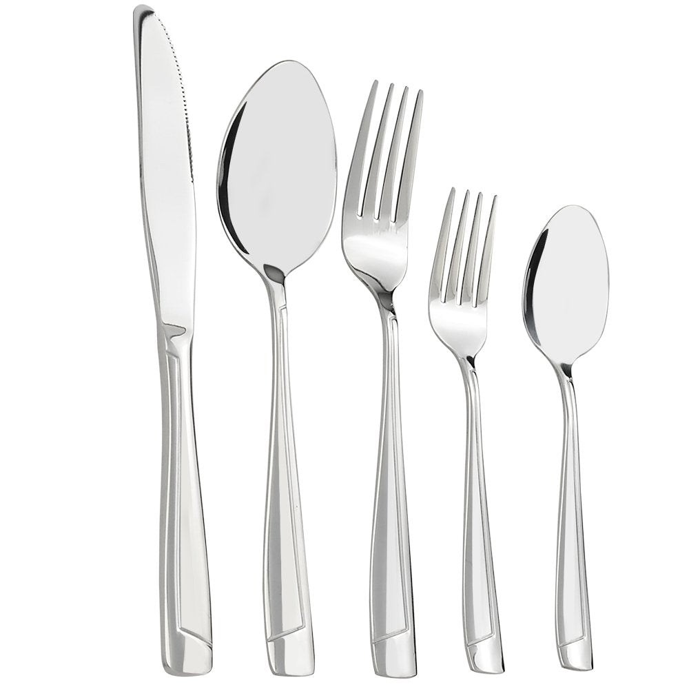 Cand Stainless Steel Flatware Set, Silverware Service For 6