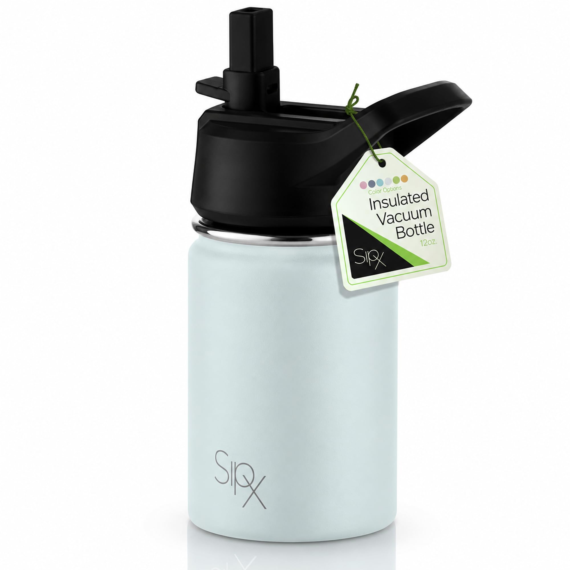 SIPX 12 oz Insulated Water Bottle with Straw Lid  Leakproof Stainless Steel, BPAFree, Easy to Carry  Perfect for School, Camp