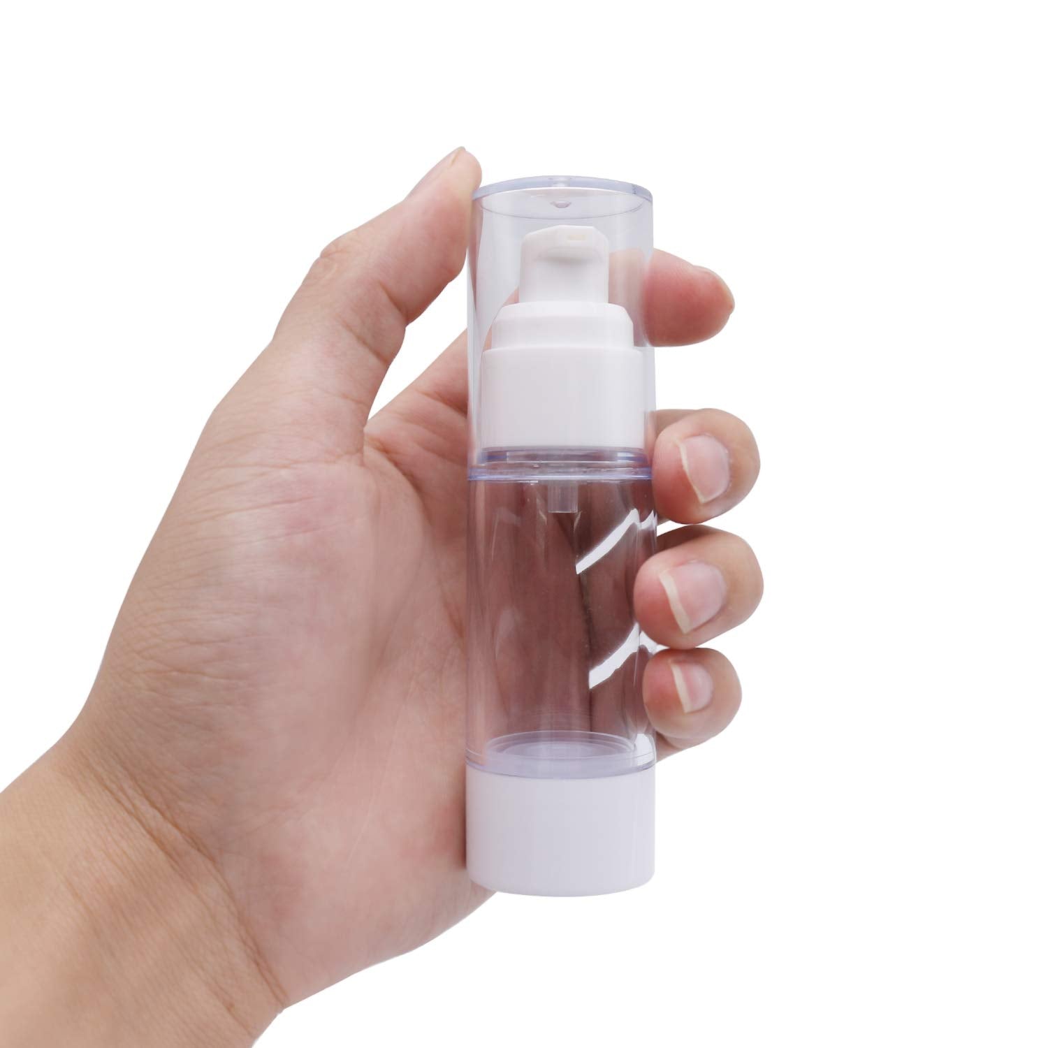 Trendbox 30Ml / 1Oz Airless Vaccum Pump Travel Bottles For Lotions, Cream - 4 Pack