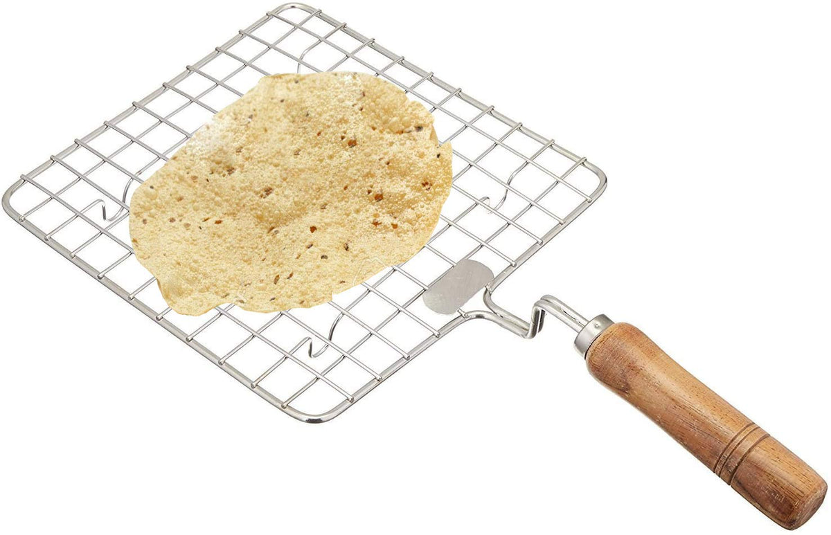 Big Stainless Steel Roasting Net,Stainless Steel Wire Roaster,Roaster,Cooking Rack For Chiken Grill,Roti Grill,Papad Grill,Color
