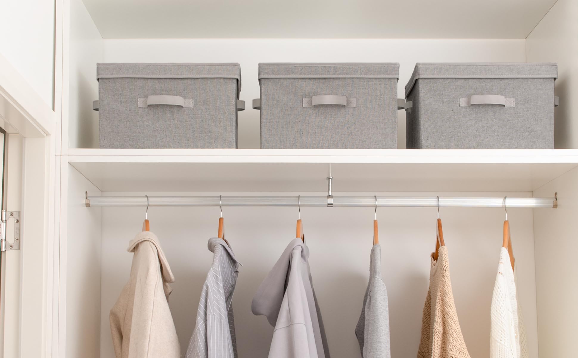 StorageWorks Decorative Storage Boxes  Storage Basket with Lid and Handles  Gray  Large  2-Pack  15 ? '' L x 10 ? '' W x 9 ? '' H