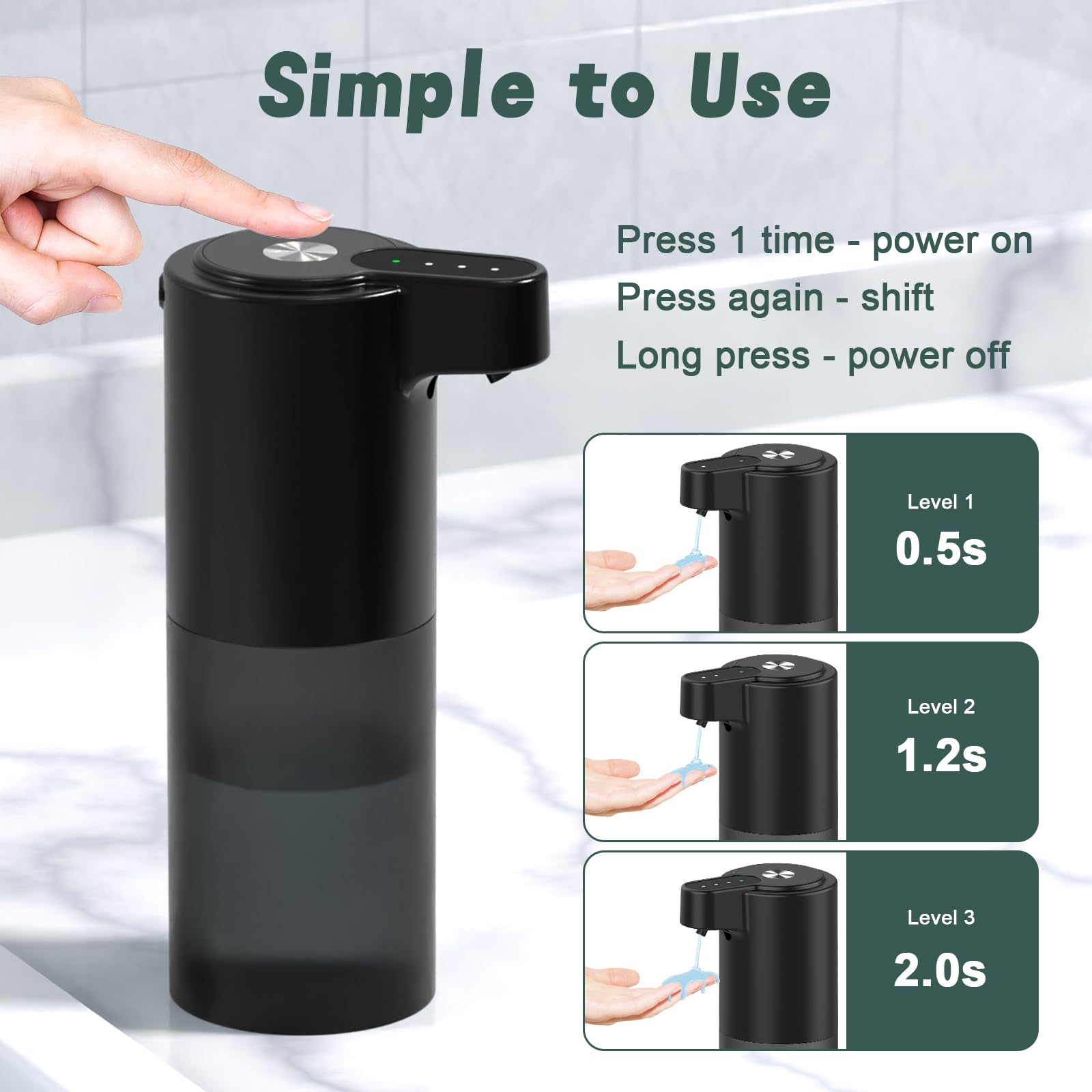 Ffzzkj Automatic Dish Soap Dispenser For Kitchen Touchless Liquid Soap Dispenser Usb C Rechargeable Hand Soap Dispenser For Bath