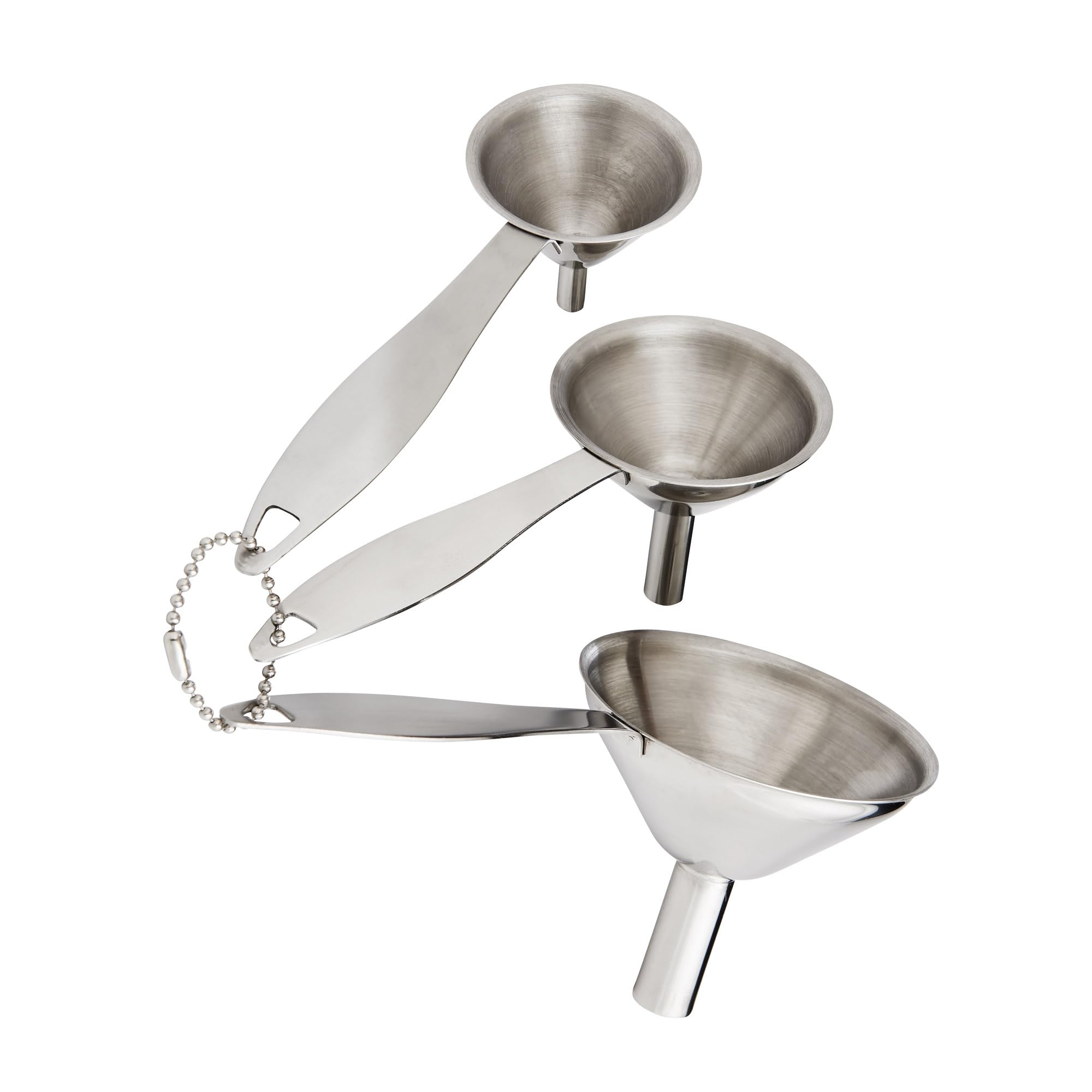 Hic Kitchen Condiment Funnels, Set Of 3, 7-Inches X 3-Inches, .5-Ounces, .75-Ounces, And 2-Ounce Capacities