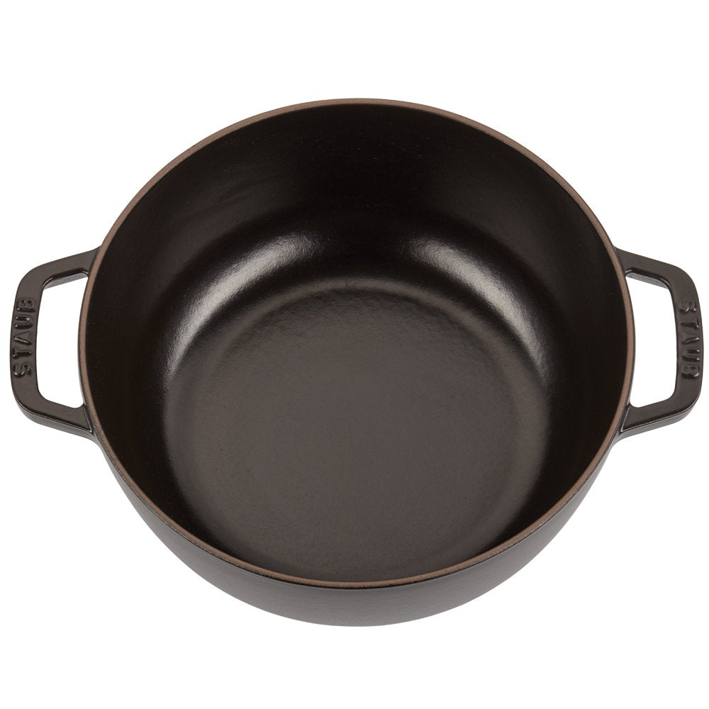 Staub Cast Iron Dutch Oven, 3.75Qt, Serves 3-4, Made In France, Black