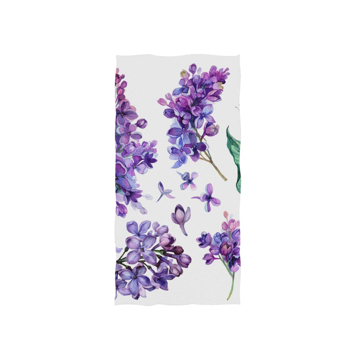 Senya Purple Lilac Flower Hand Towel Ultra Soft Luxury Towels For Bathroom 30''X15''