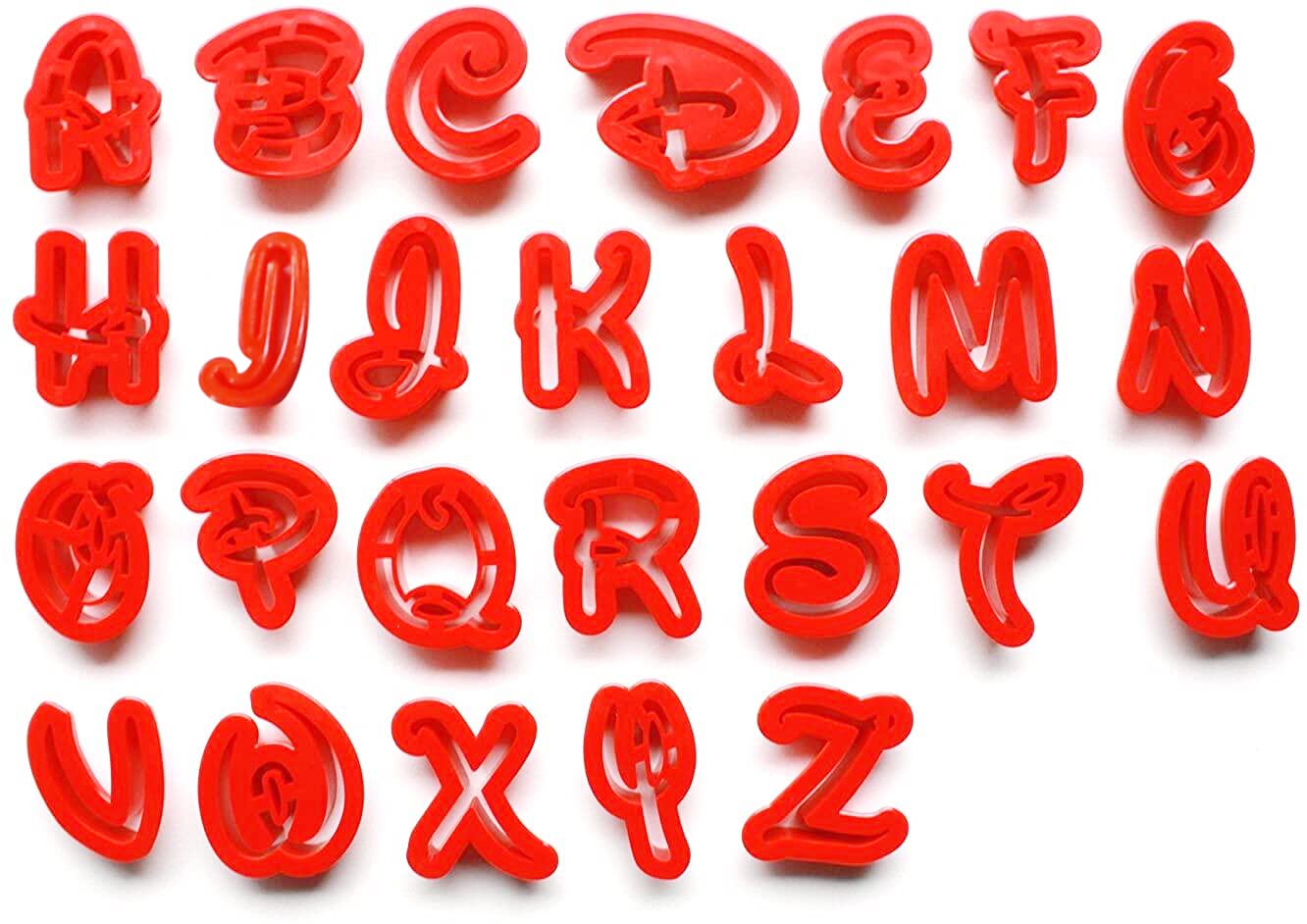 Orangetag Letters Number Fondant Molds, 26 Pcs Uppercase Letters Candy Molds Chocolate Mould Set, Cake Decoration Tools & Cookie