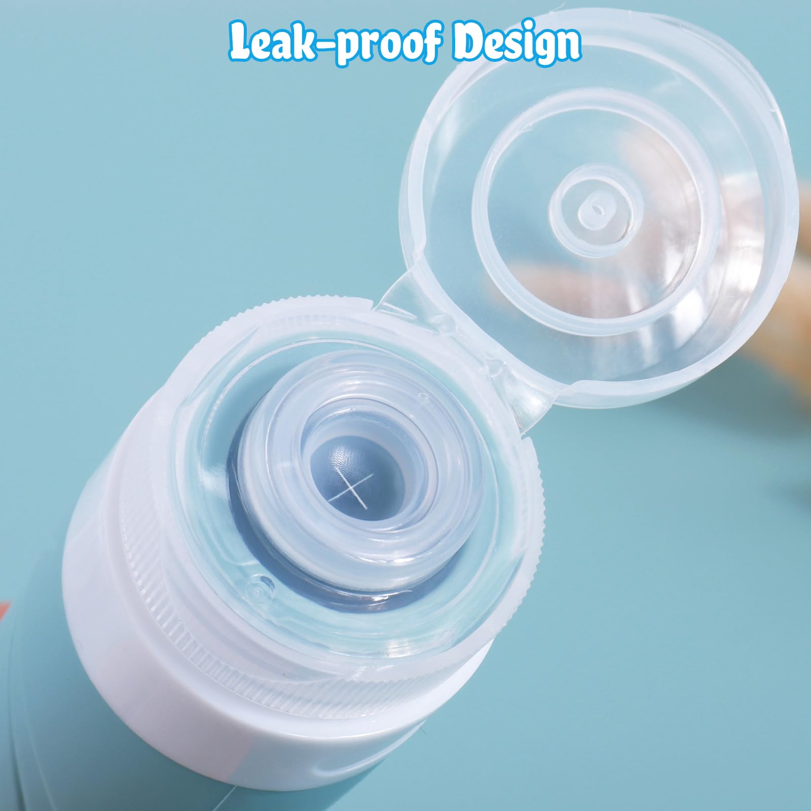 Glamfields Travel Bottles For Toiletries, Tsa Approved 3Oz Size Leak Proof Silicone Containers For Shampoo, Conditioner,Easy To