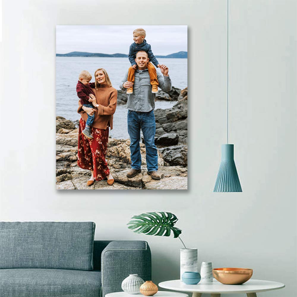 H5Print Custom Canvas Prints Personalized Wall Art With Your Family Photos/Pictures Digitally Printed - 20X16Inches