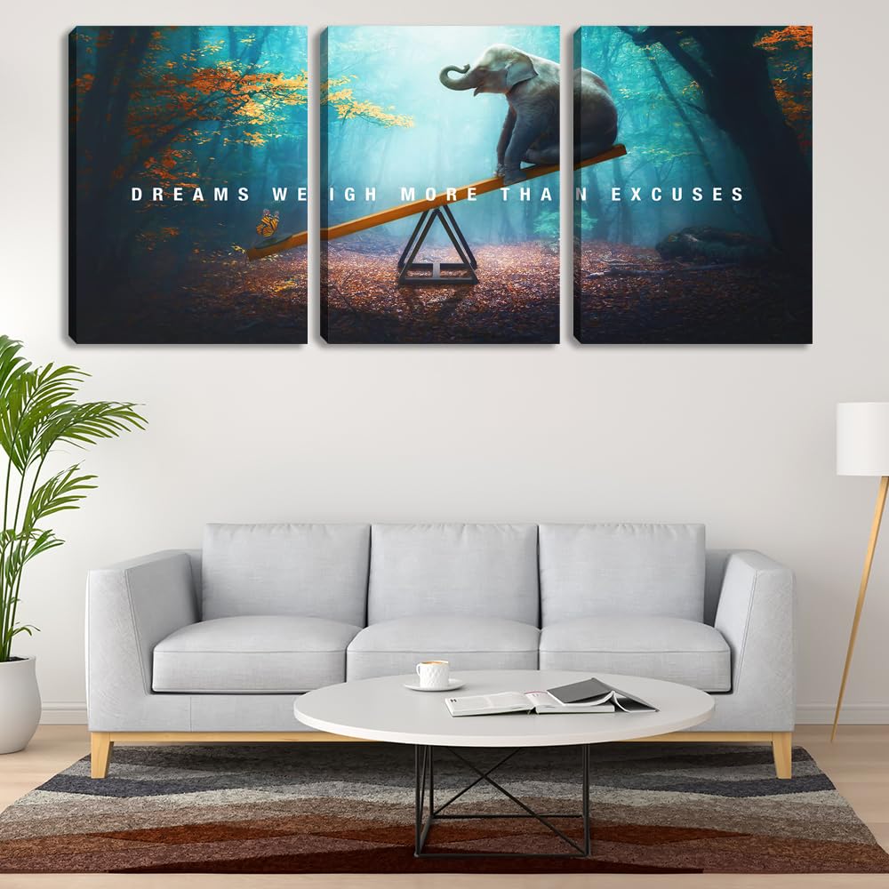 3 Pieces Motivational Office Wall Decor Entrepreneur Canvas Wall Art Posters Prints Paintings Picture Artwork Inspirational Posi