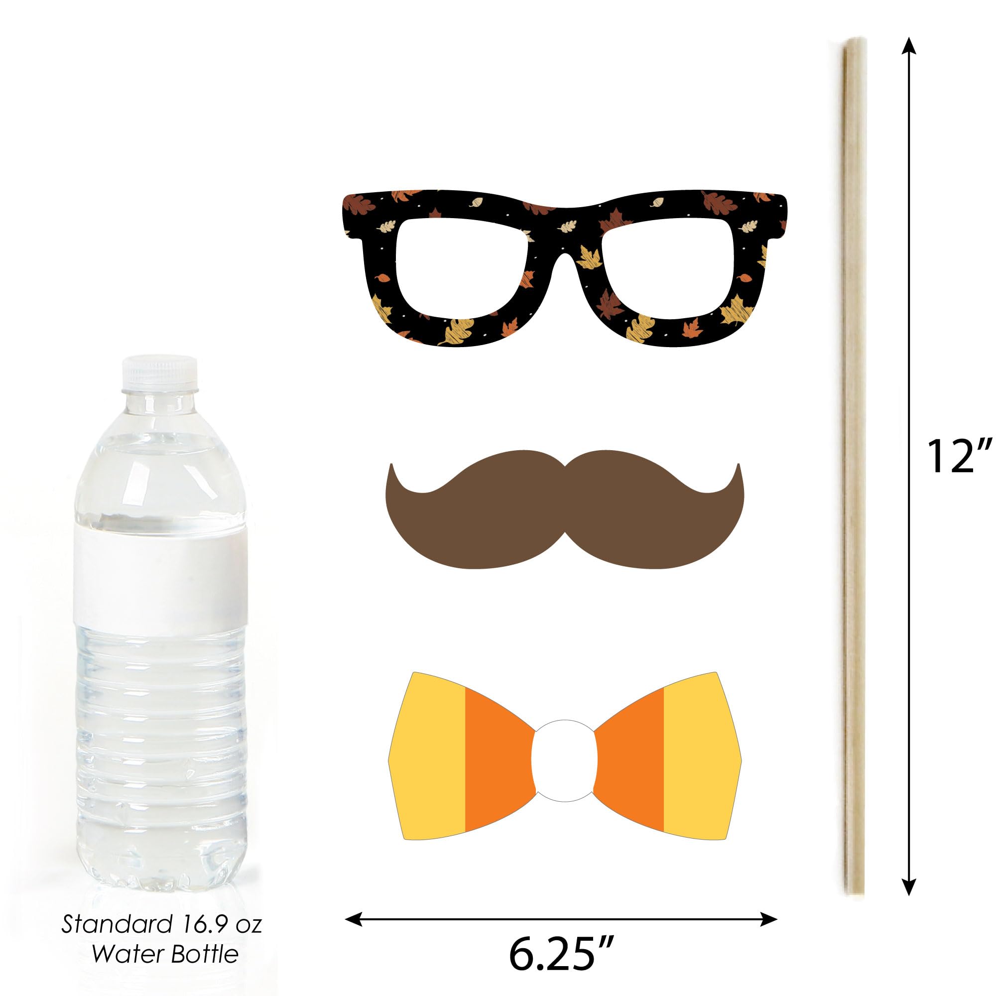 Big Dot Of Happiness Give Thanks - Thanksgiving Party Photo Booth Props Kit - 20 Count