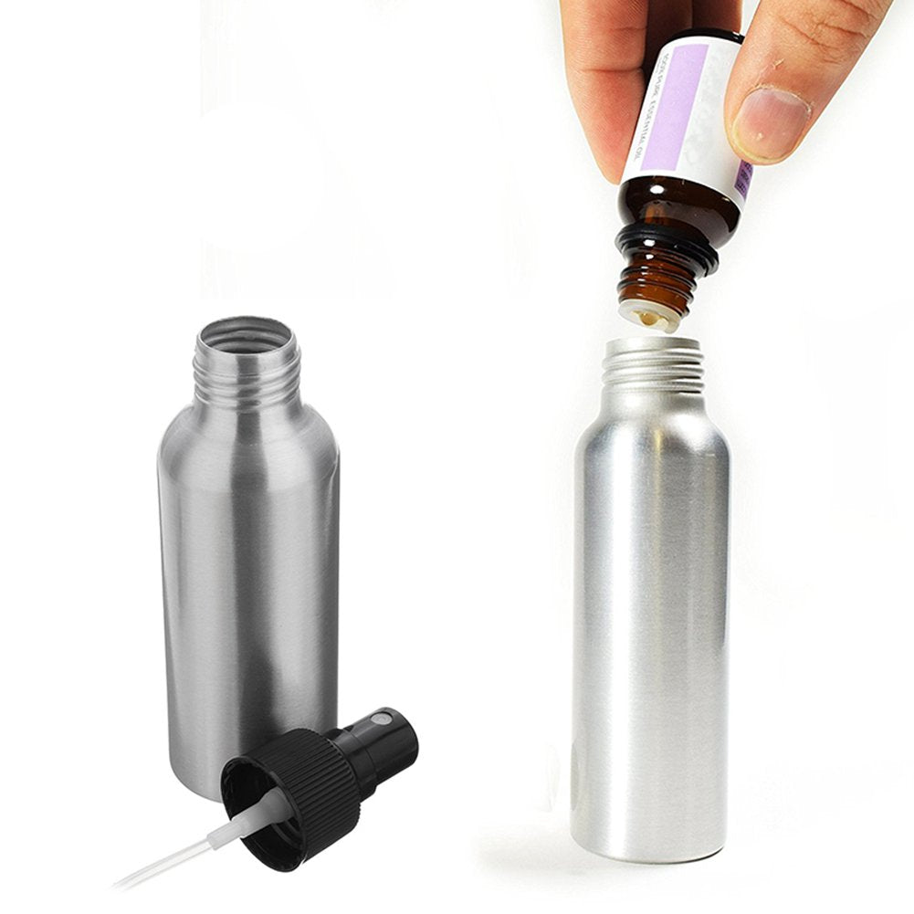 Furnido 1.72Oz Aluminium Essential Oil Spray Bottle Refillable Perfume Fine Mist Atomiser Empty Beauty Metal Spray Bottles Cosme