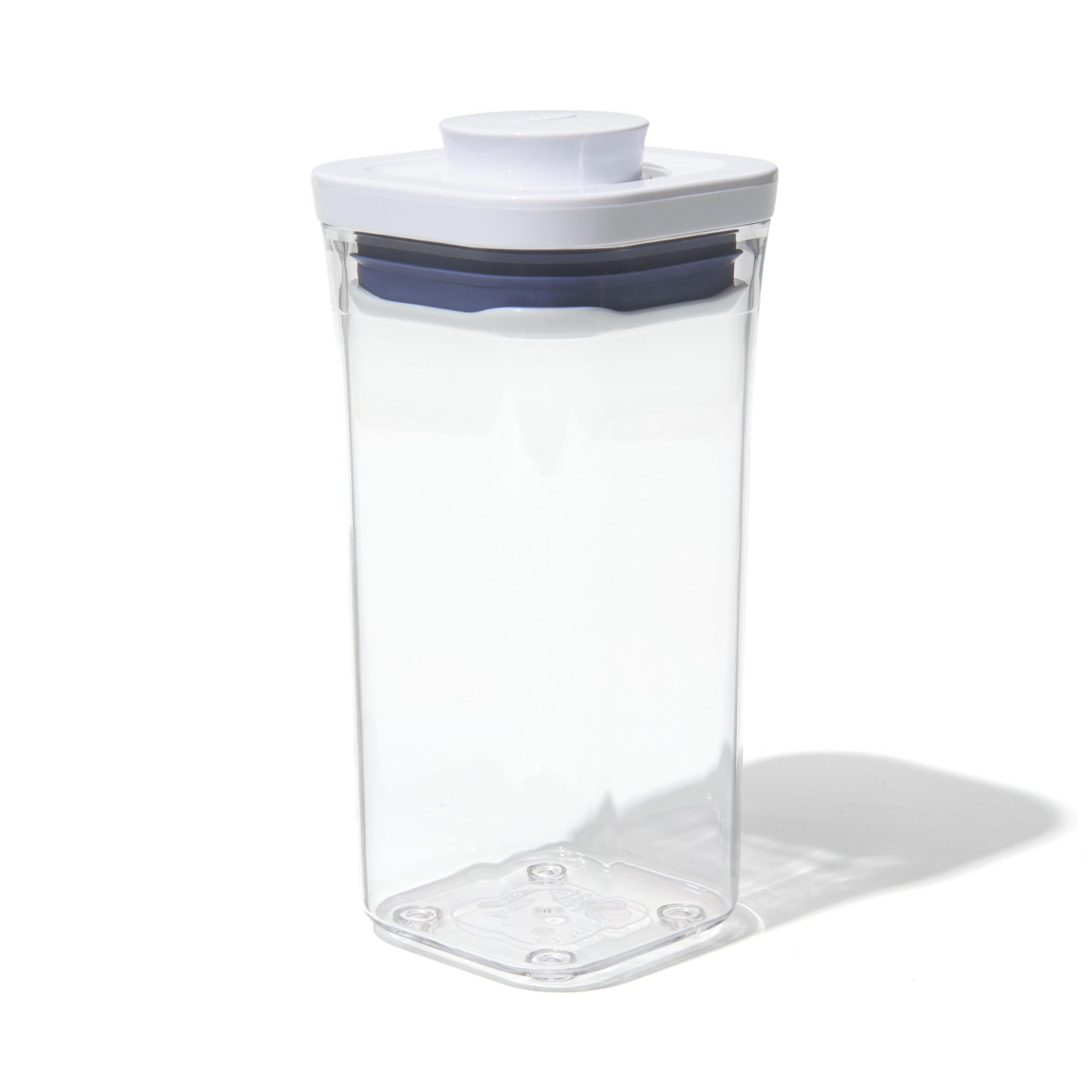 Oxo Good Grips Pop Container - Airtight Food Storage - Mini Square Short 0.5 Qt Ideal For 1 Lb Of Baking Soda Or 14 Oz Of Grains