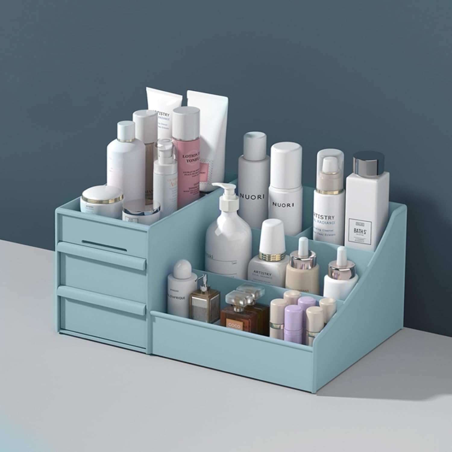 Ruseela Cosmetic Organizer Box Drawers Storage Make Up Organiser For Women Jewellery Organisers Makeup, Skin Care, Brushes, Lips