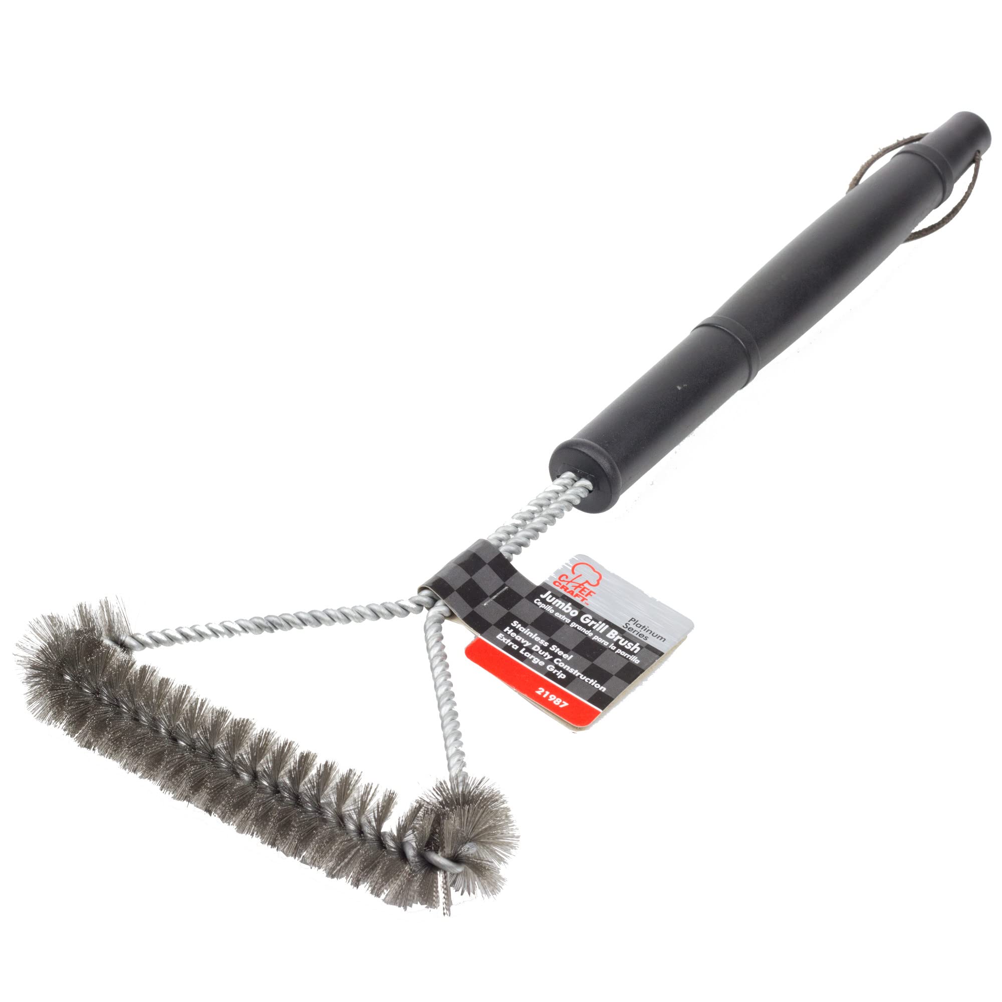 Chef Craft Select Bbq Grill Brush, 18 Inches In Length, Stainless Steel/Black