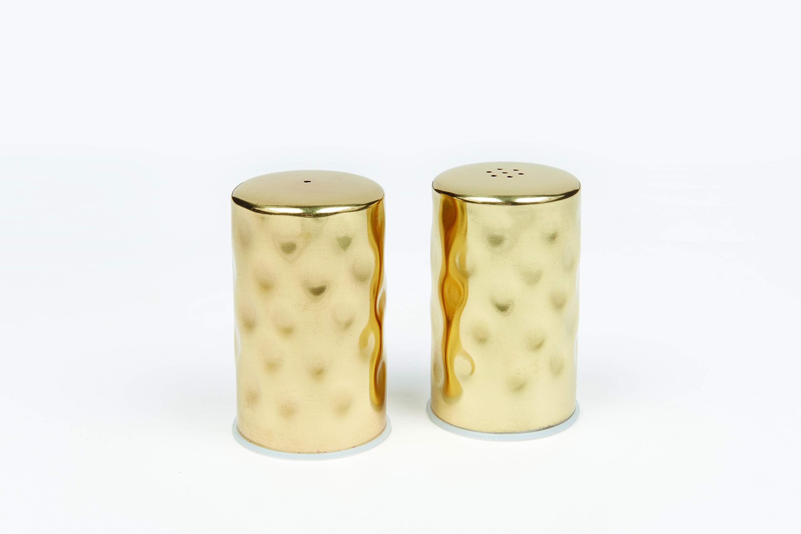 American Metalcraft Hammered Salt & Pepper Shaker Set, 2-Ounces Each, Gold, Copper, Model GHSP2