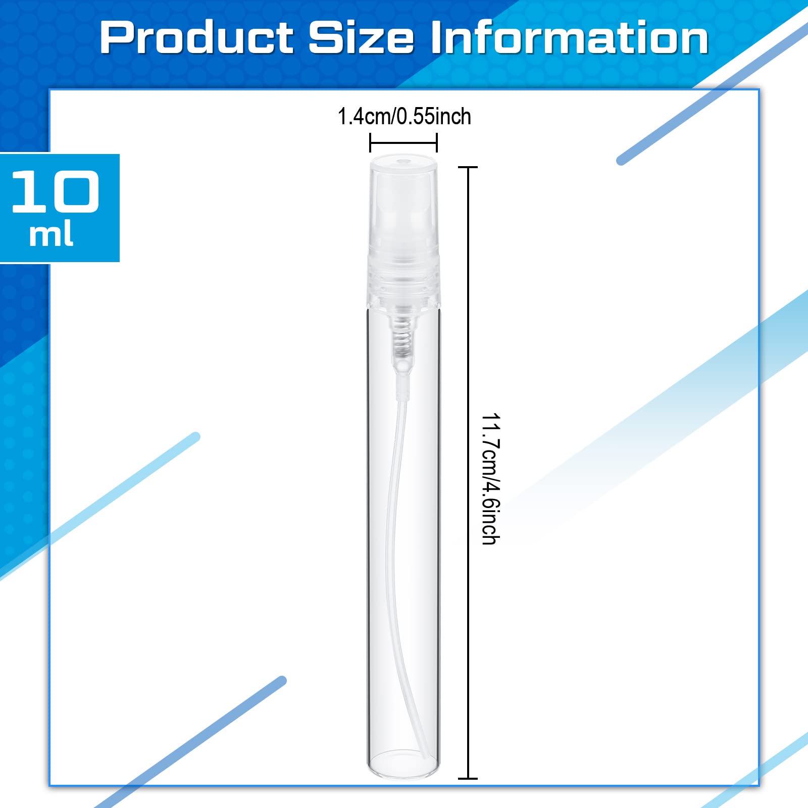 Lallisa 100 Pcs Mini Spray Bottles Clear Glass Perfume Bottles Refillable Fine Mist Spray Bottles Empty Fragrance Sample Spray C