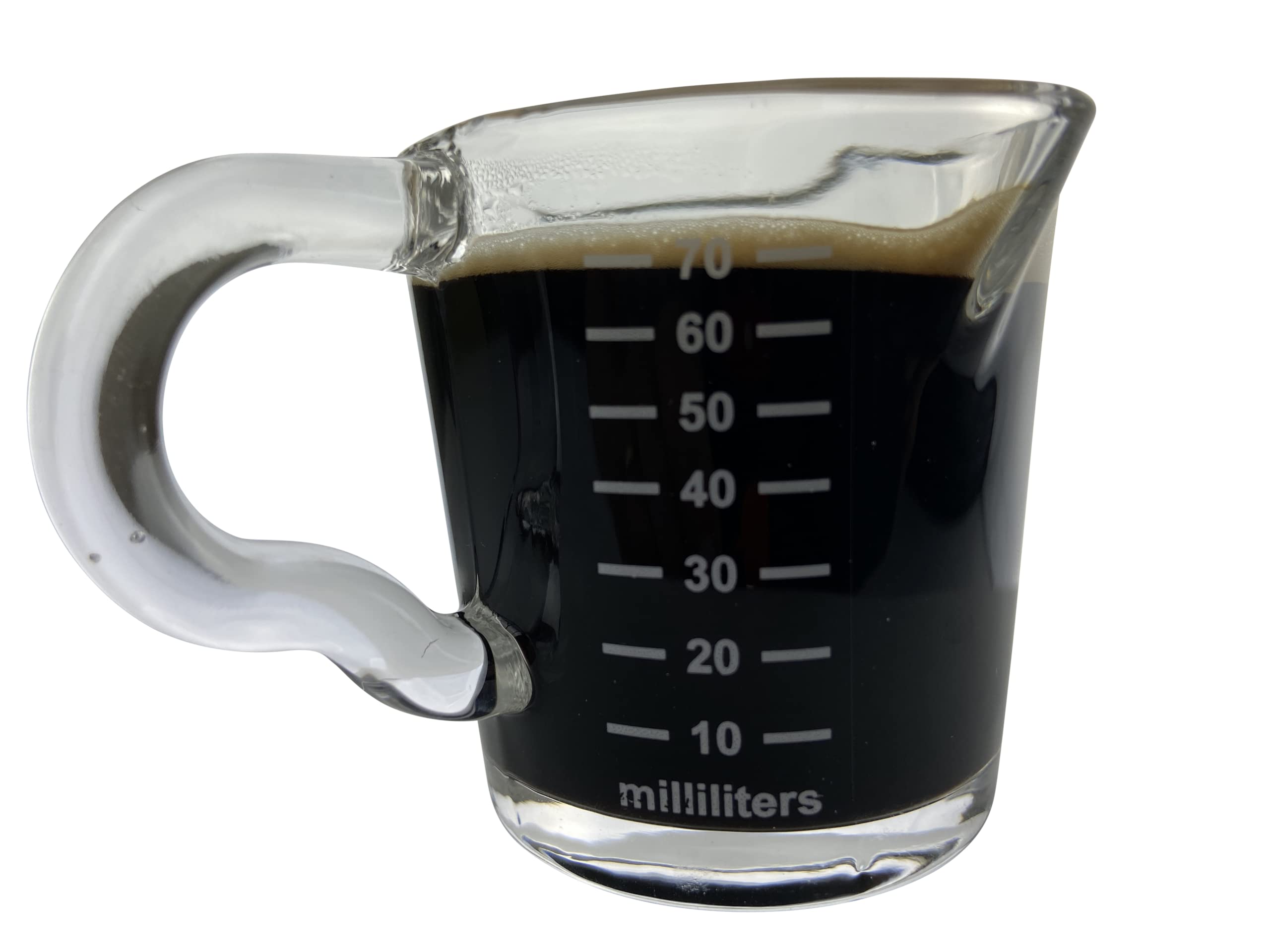 Rattleware 3 Oz Espresso Shot Glass Pitcher - Double Spouted Genuine Barista Measuring Cup With Graduations In Ml & Oz - High-Vo