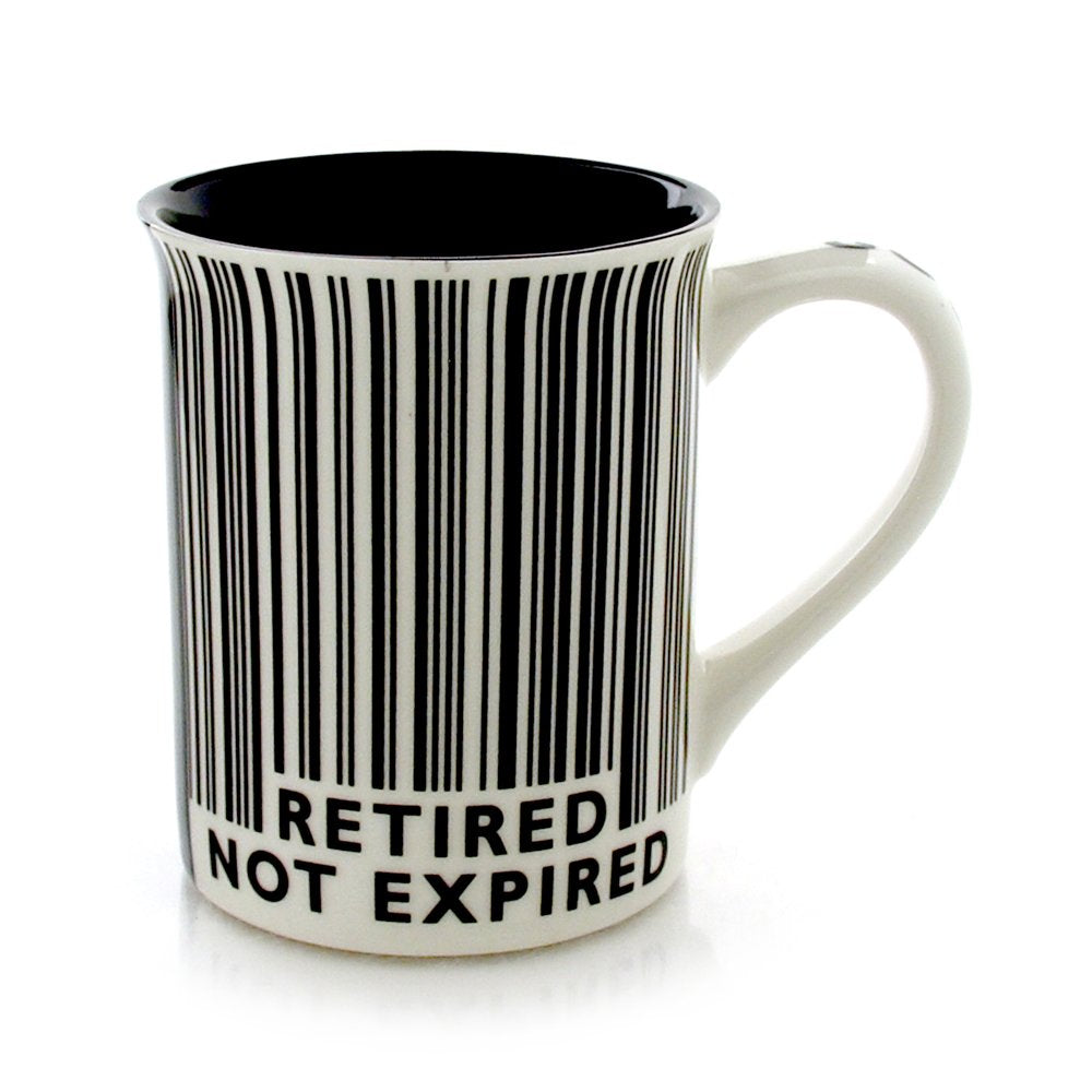 Our Name is Mud Retire Barcode Stoneware Mug, 16 oz.
