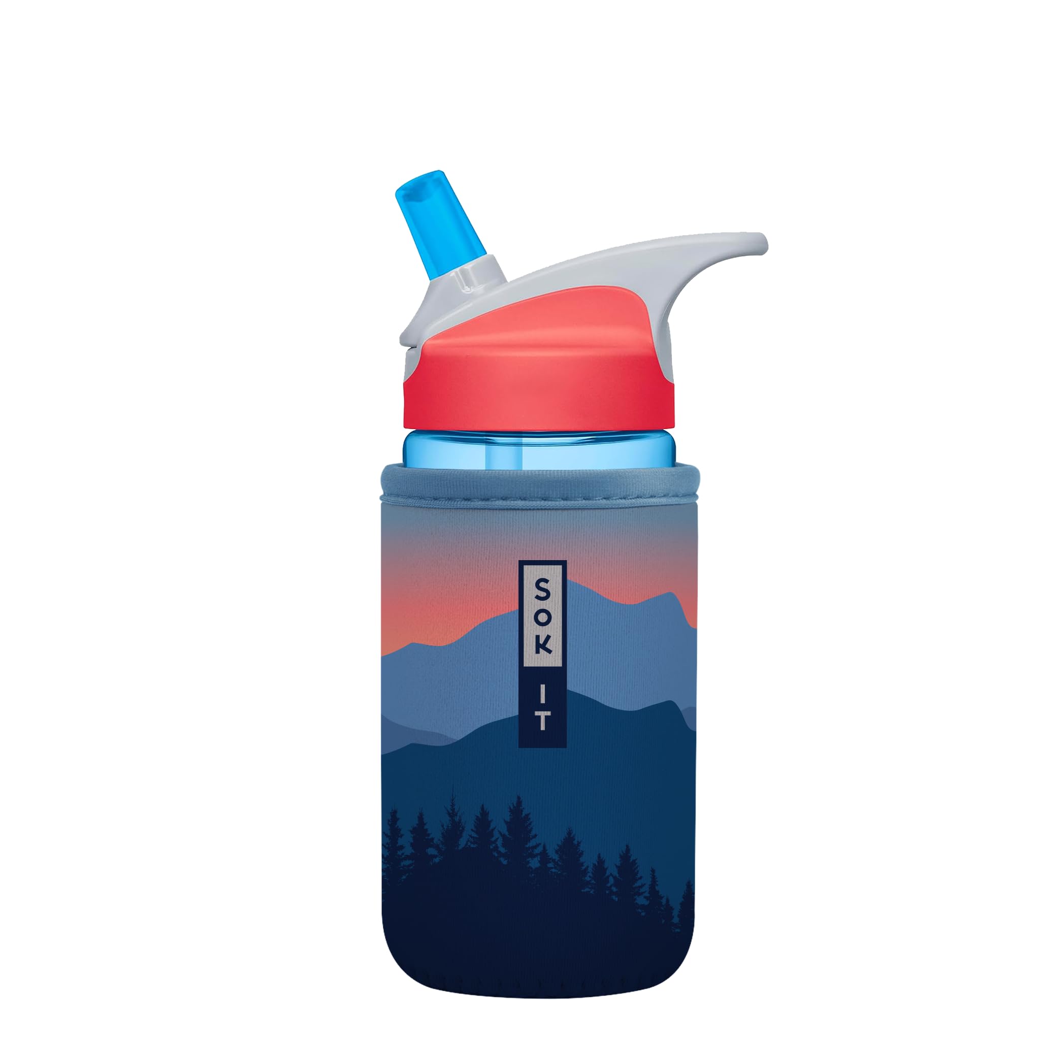 Sok It BotlSok Water Bottle Sleeve Insulated Neoprene Cover (Blue Ridge, Fits 12oz CamelBak or Nalgene)