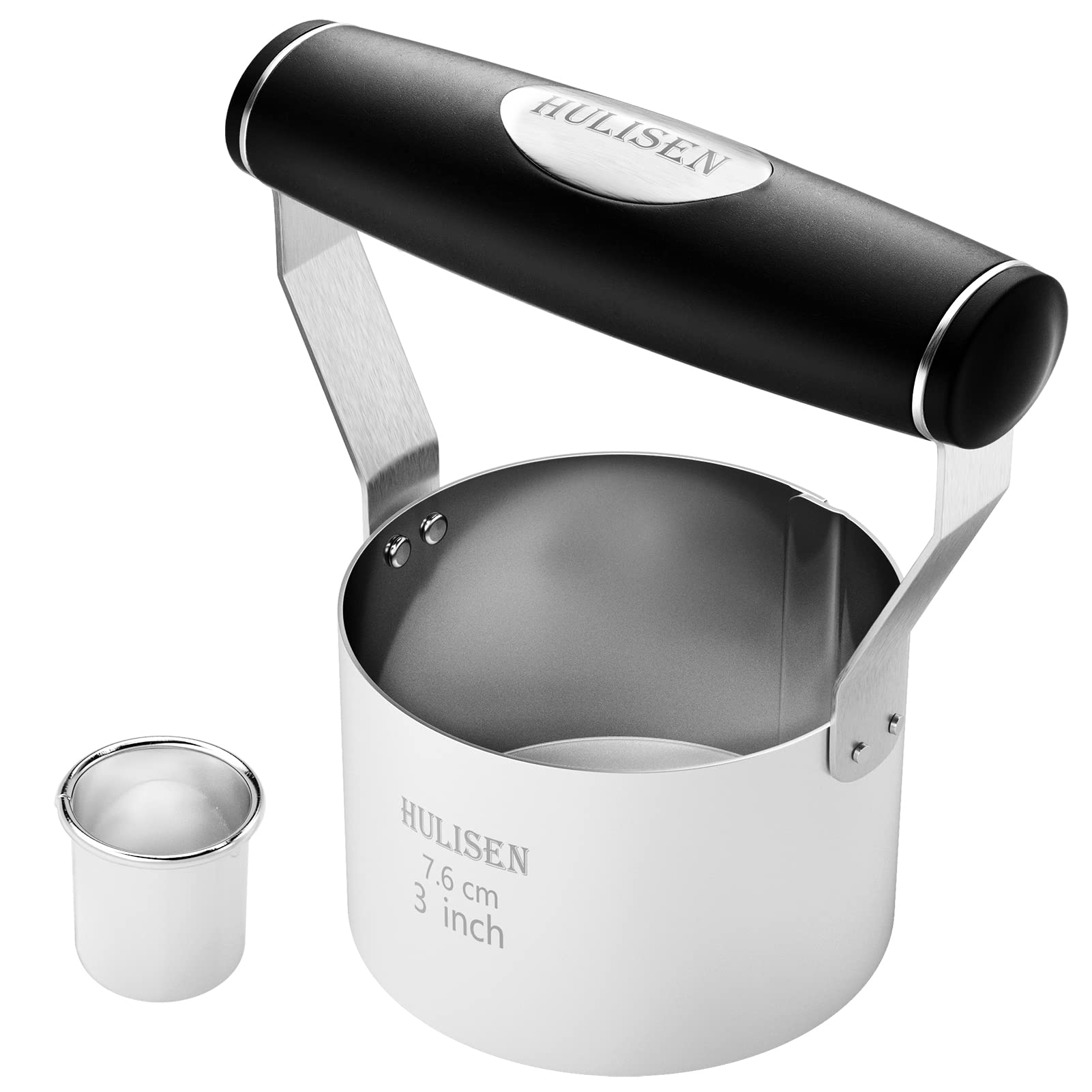 Hulisen 3 Inch Biscuit Cutter, Stainless Steel Round Cookies Cutter With Soft Grip Handle, Gift Package