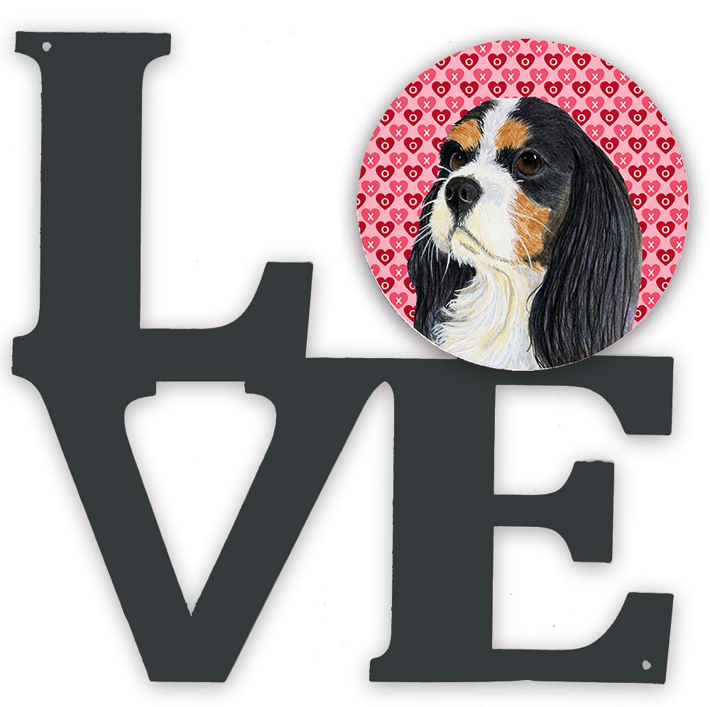 Cavalier Spaniel Hearts Love and Valentine's Day Portrait Metal Wall Artwork LOVE LH9144WALV