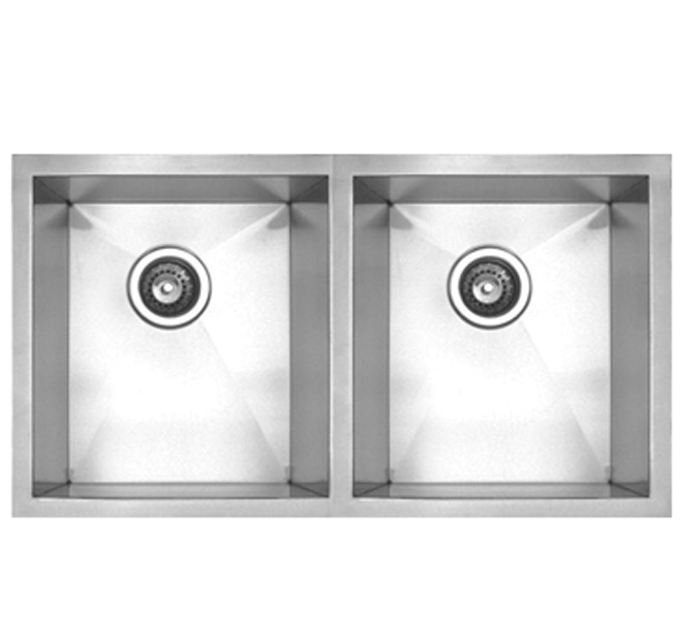 Whitehaus Whnc2917-Bss Haus Series 29-Inch Double Bowl Undermount Sink, Brushed Stainless Steel