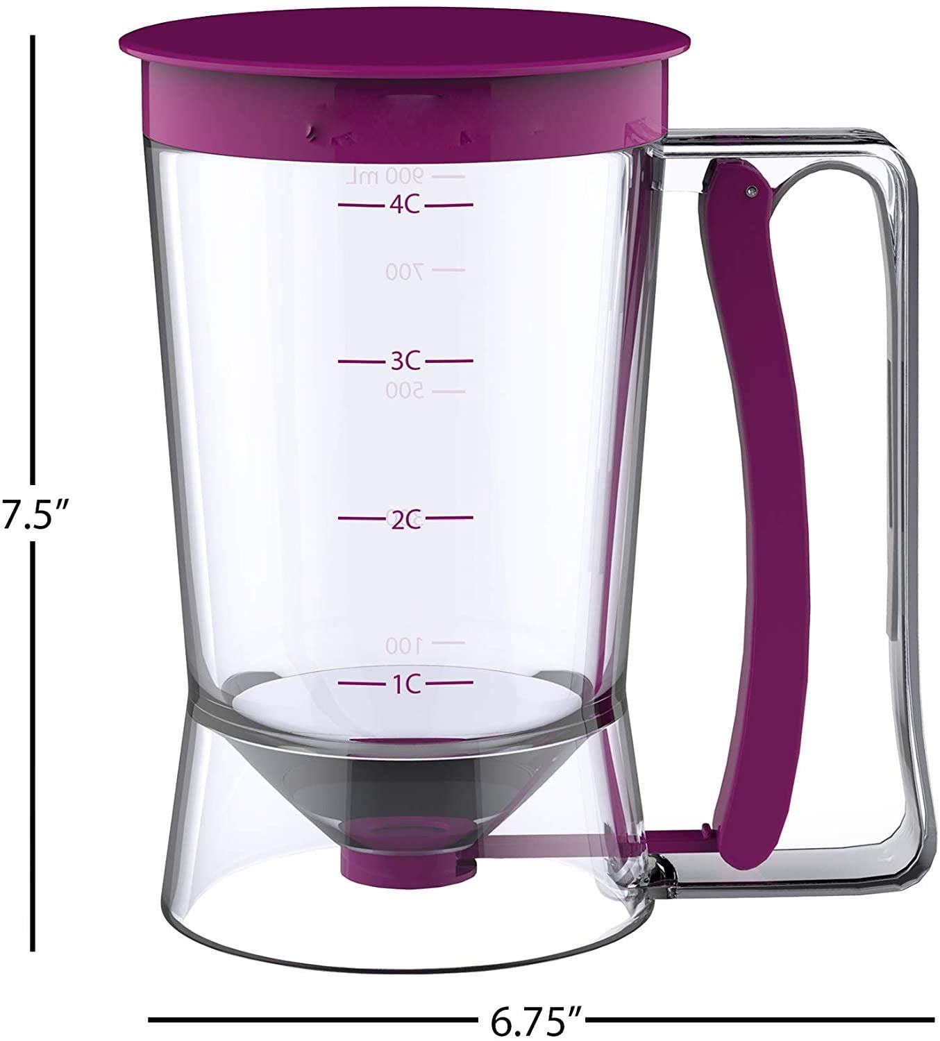 Pancake Cupcake Batter Dispenser - Perfect Baking Tool For Cupcakes Waffles, Muffin Mix, Crepes, Cake Or Any Baked Goods