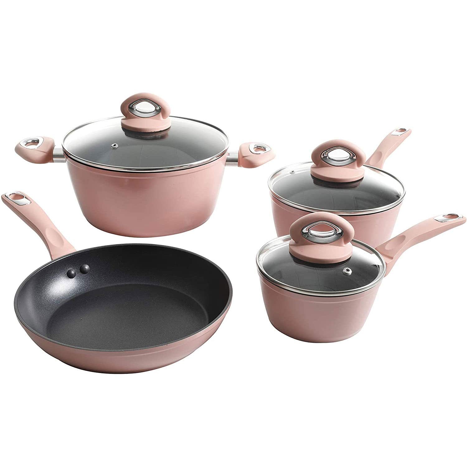 Oster Cookware Set, 12-Piece, Dusty Rose