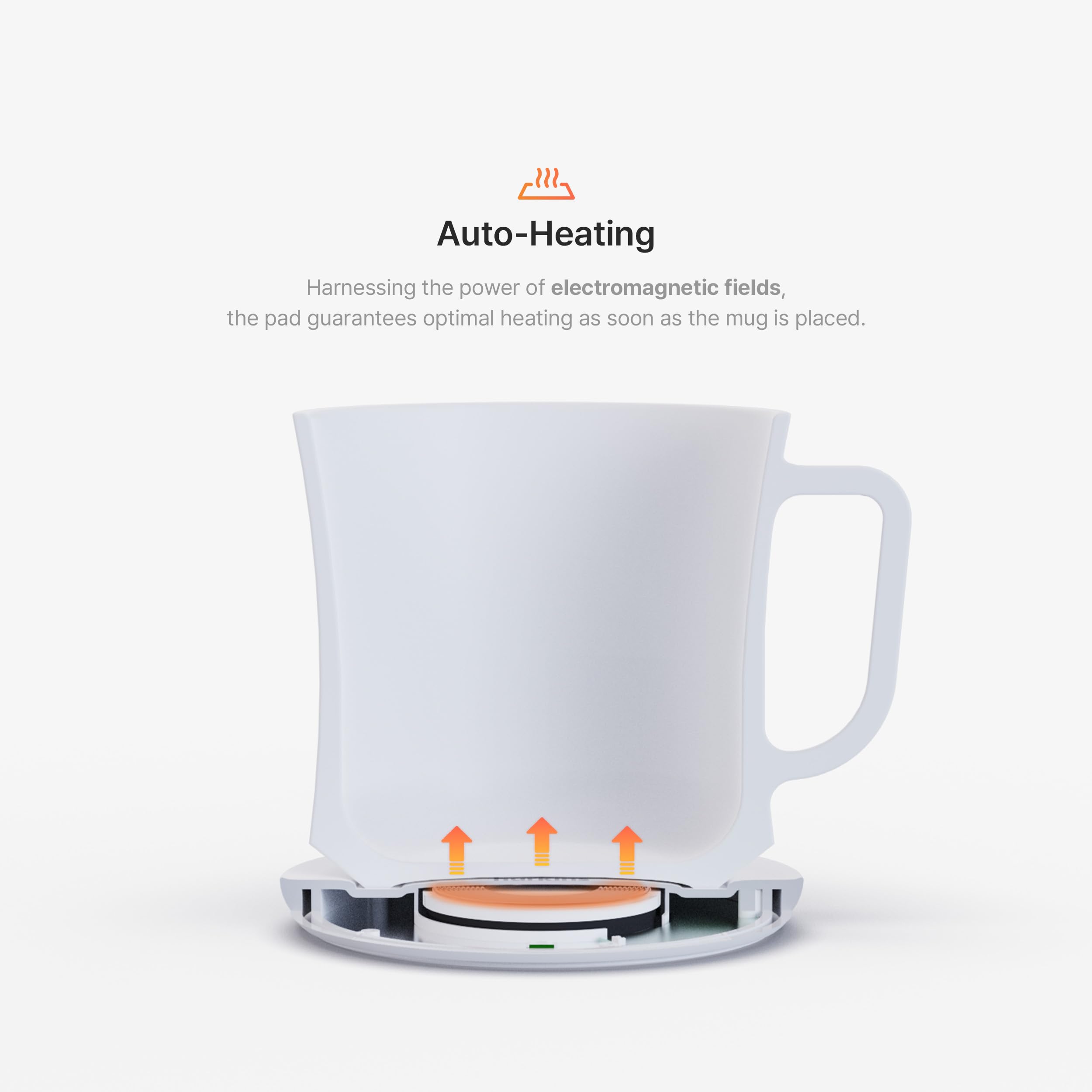 hurkins Smug  up to 149? Coffee Mug Warmer & Mug & pctg Lid Set  self Heated Cup with Wireless Charging Function  Office/Home for Desk. (Grande Black)