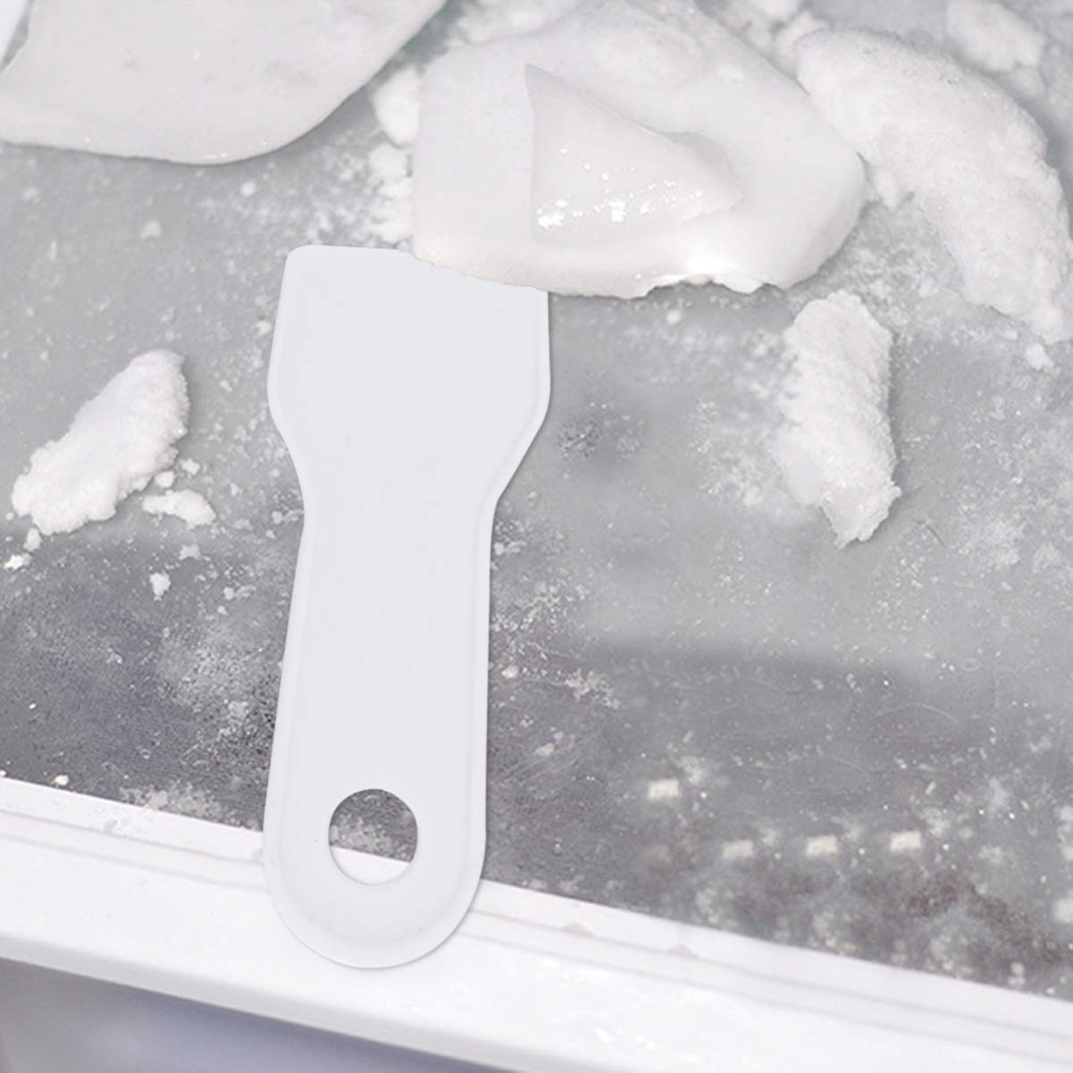 Defroster Ice Shovel Refrigerator Ice Scraper Freezer Ice Removal Shovel Handheld Deicing Flat Shovel Kitchen Gadgets  White