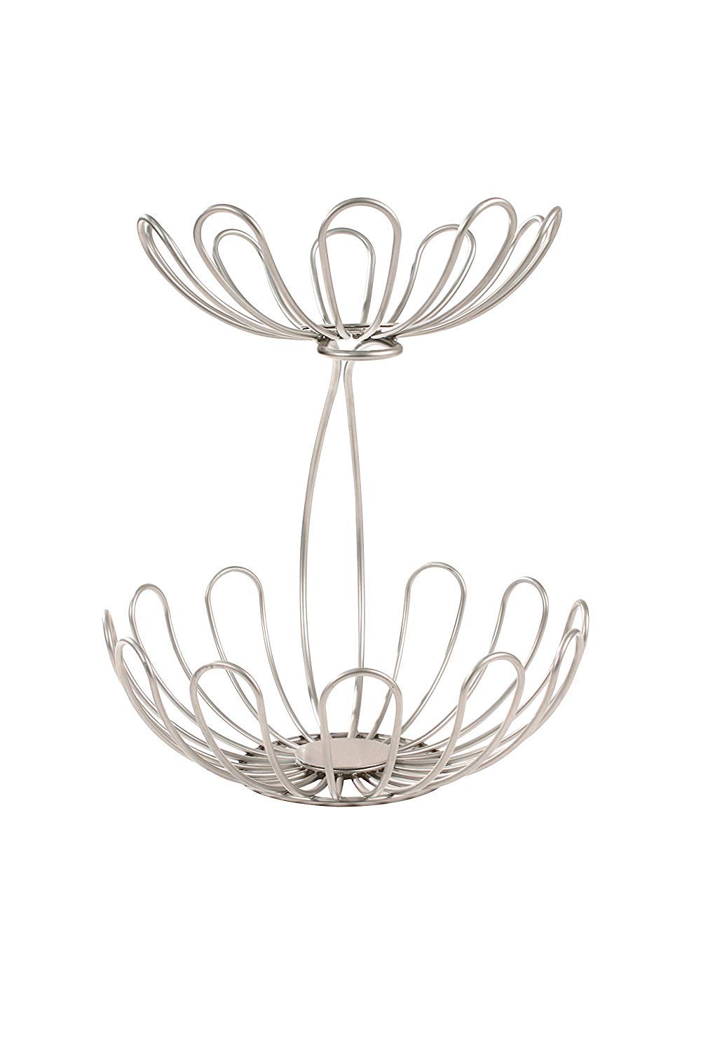 Spectrum Diversified Bloom Arched 2-Tier Server, Satin Nickel