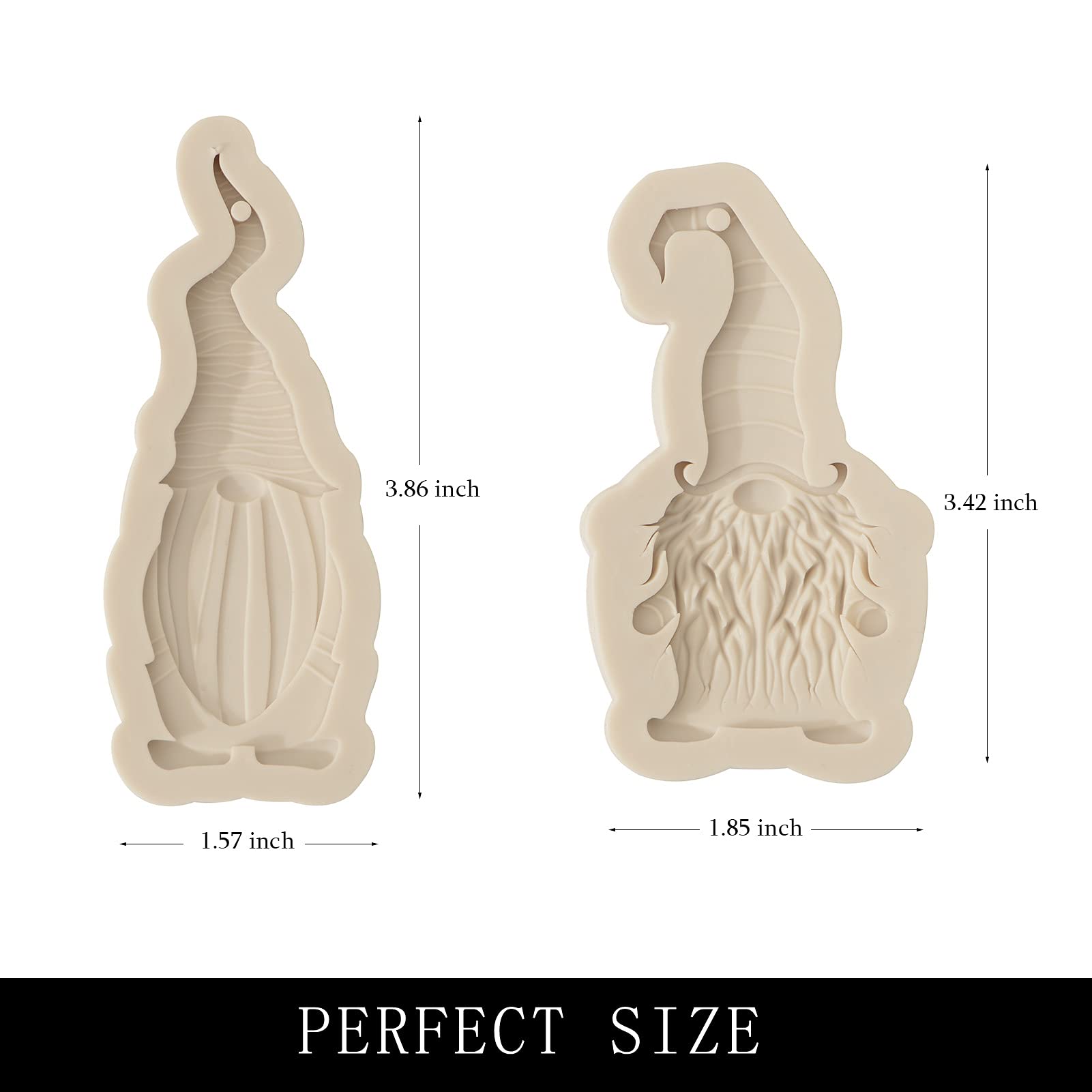Gnome Shape Fondant Molds, Silicone Cartoon Man Chocolate Mold With Hole For Keychain, Pendant Earrings, Candy, Cake, Cookie, Je